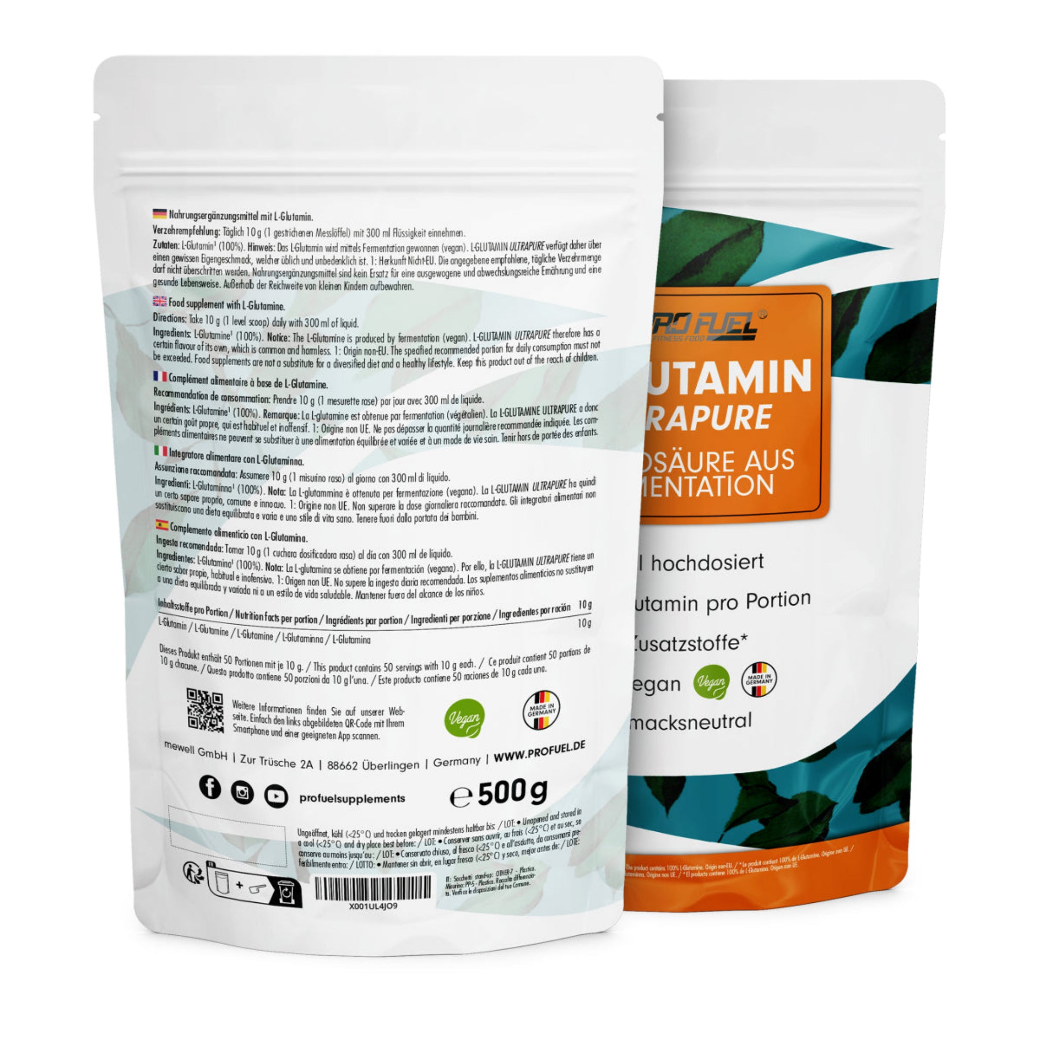 ProFuel L-GLUTAMIN Ultrapure (500g)