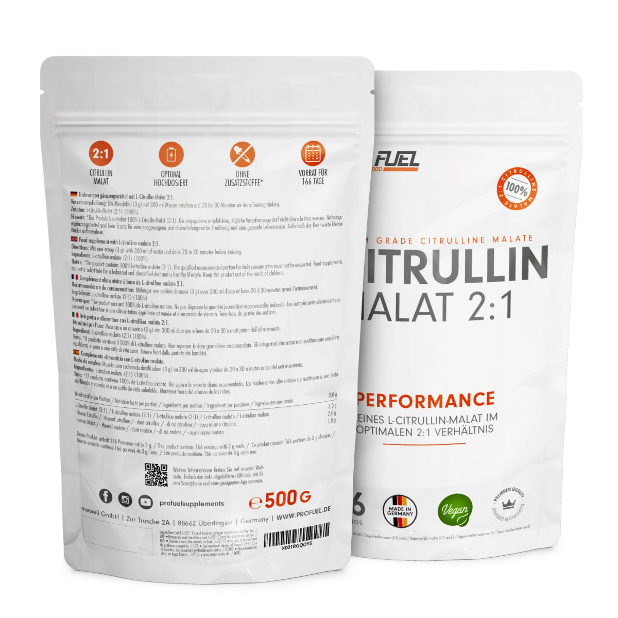 ProFuel L-CITRULLIN MALAT 2:1 Matrix (500g)