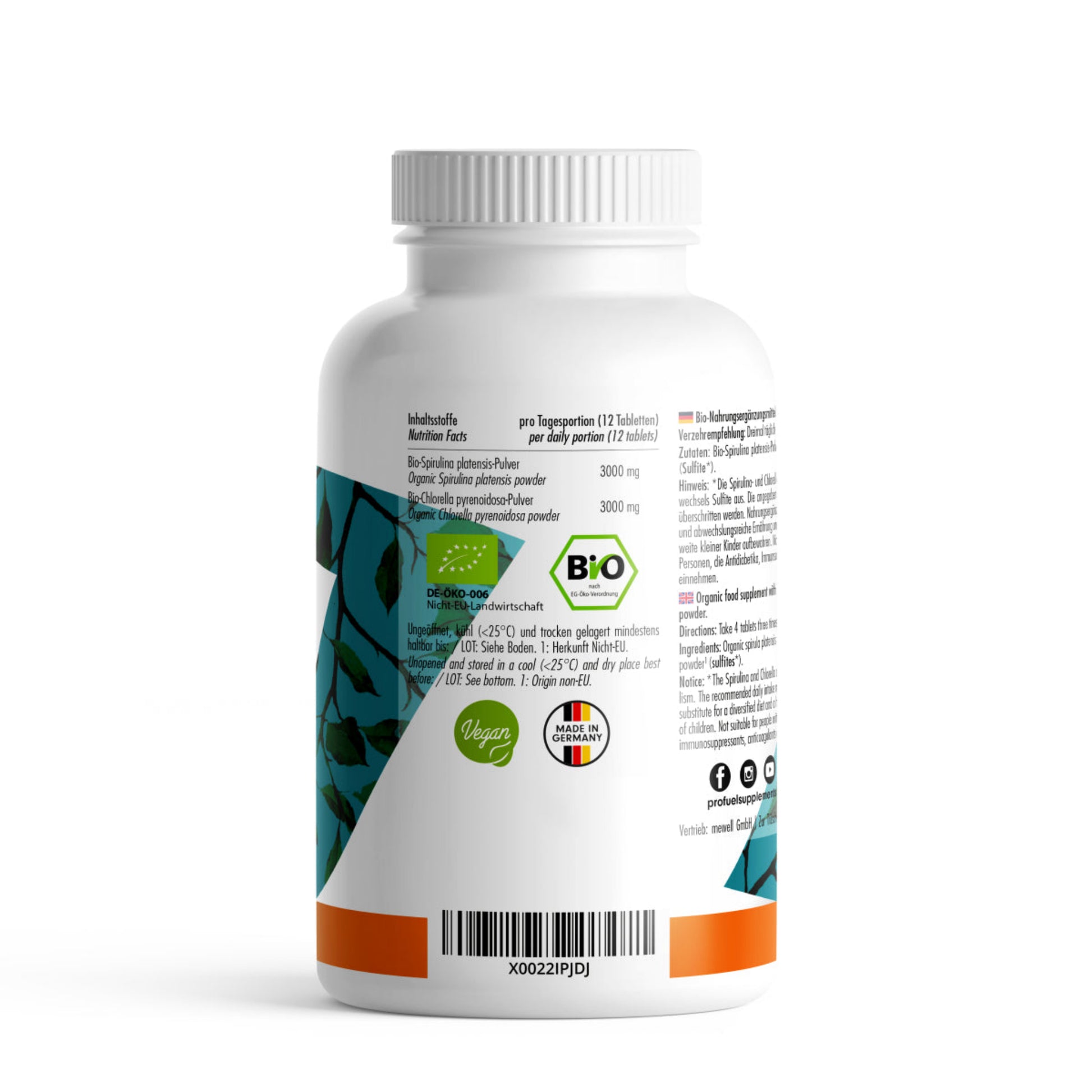 ProFuel Bio SPIRULINA & CHLORELLA (600 Tabletten)