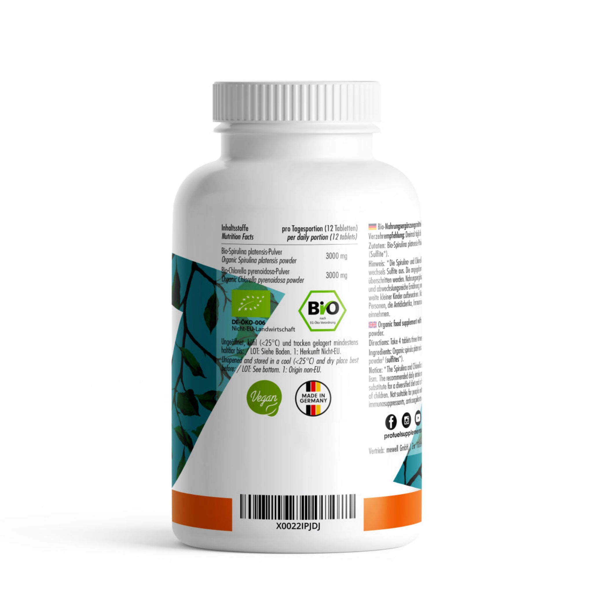 ProFuel Bio SPIRULINA & CHLORELLA (600 Tabletten)