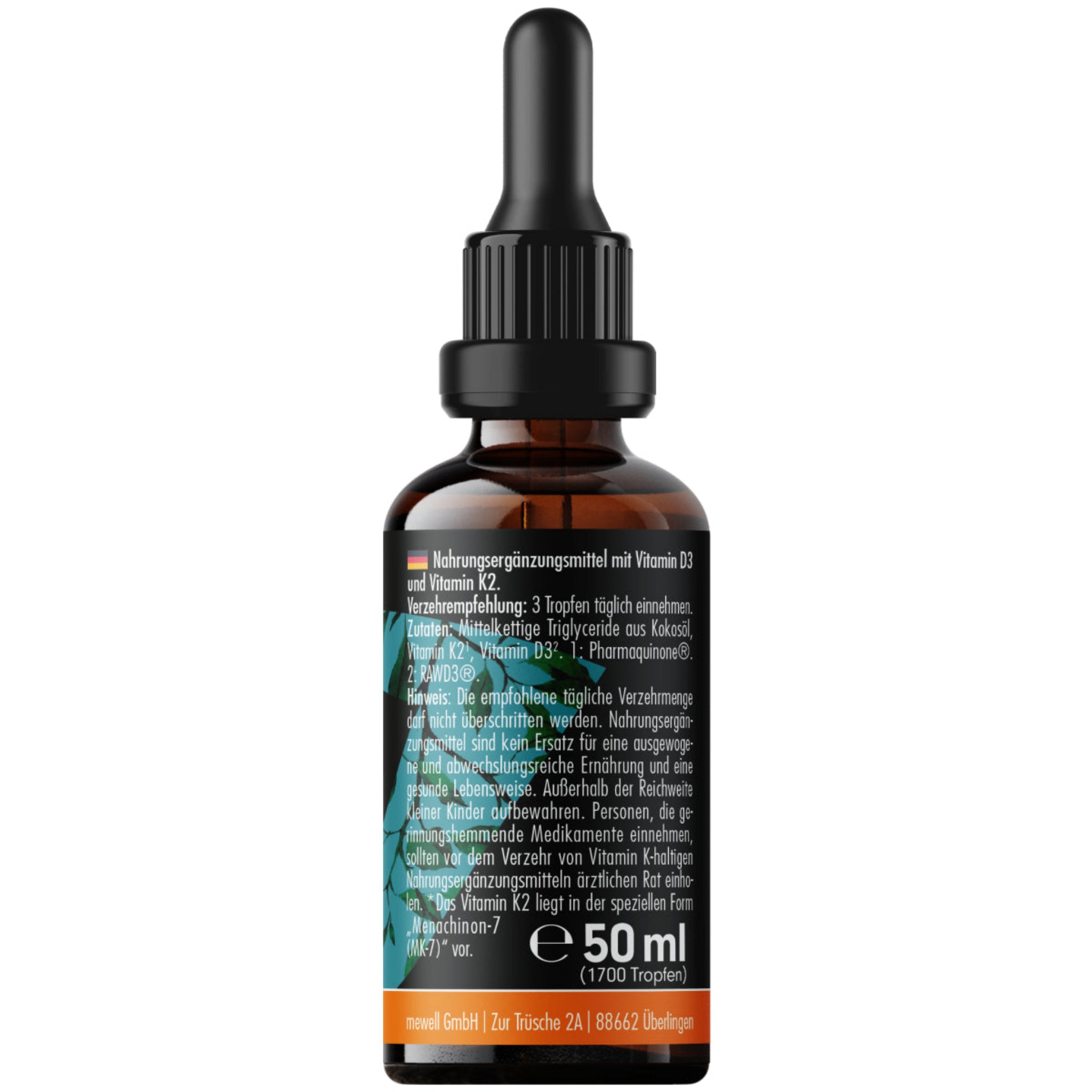 ProFuel Vitamin D3 + K2 1700 Tropfen (50 ml)