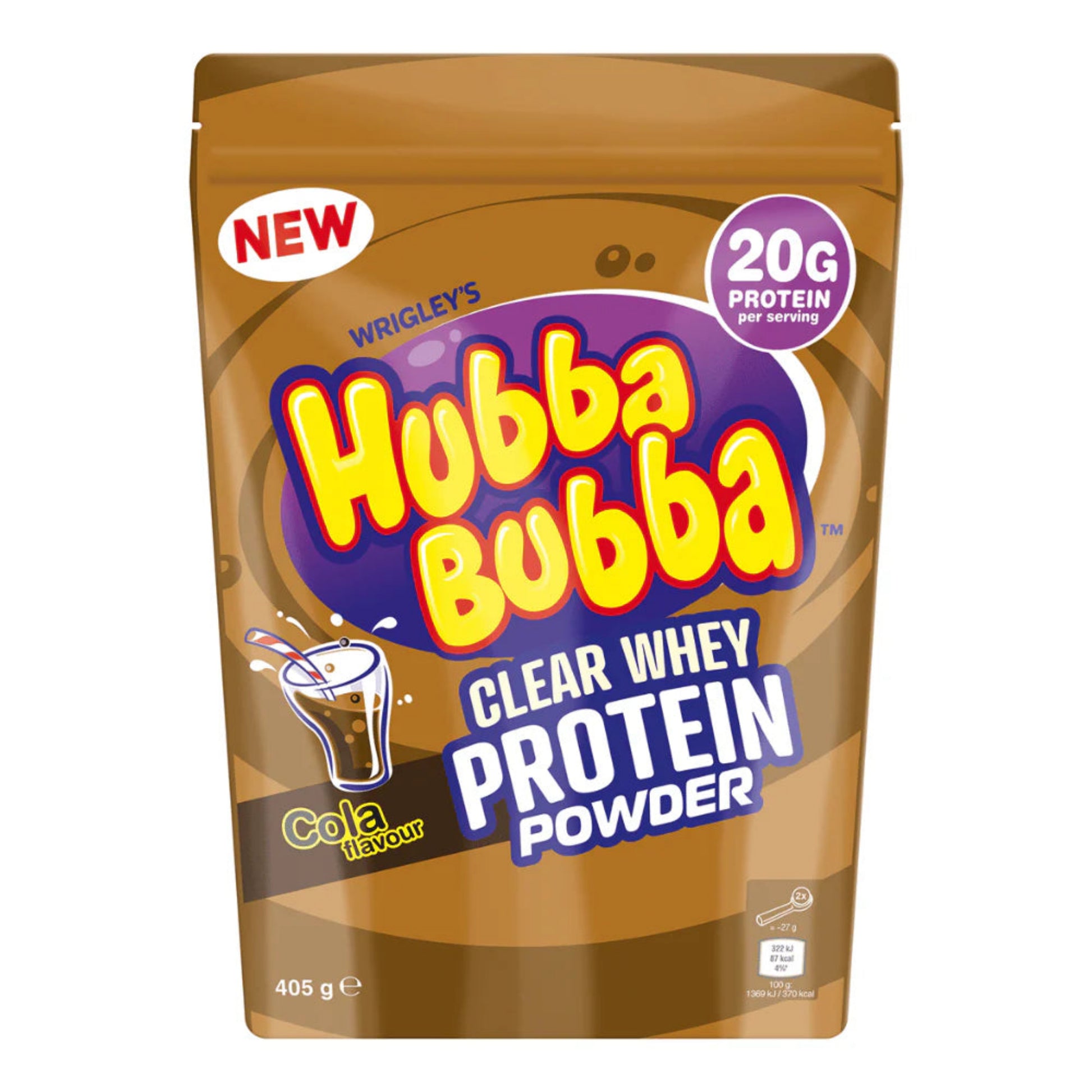 Hubba Bubba Clear Whey Protein Powder (405g)