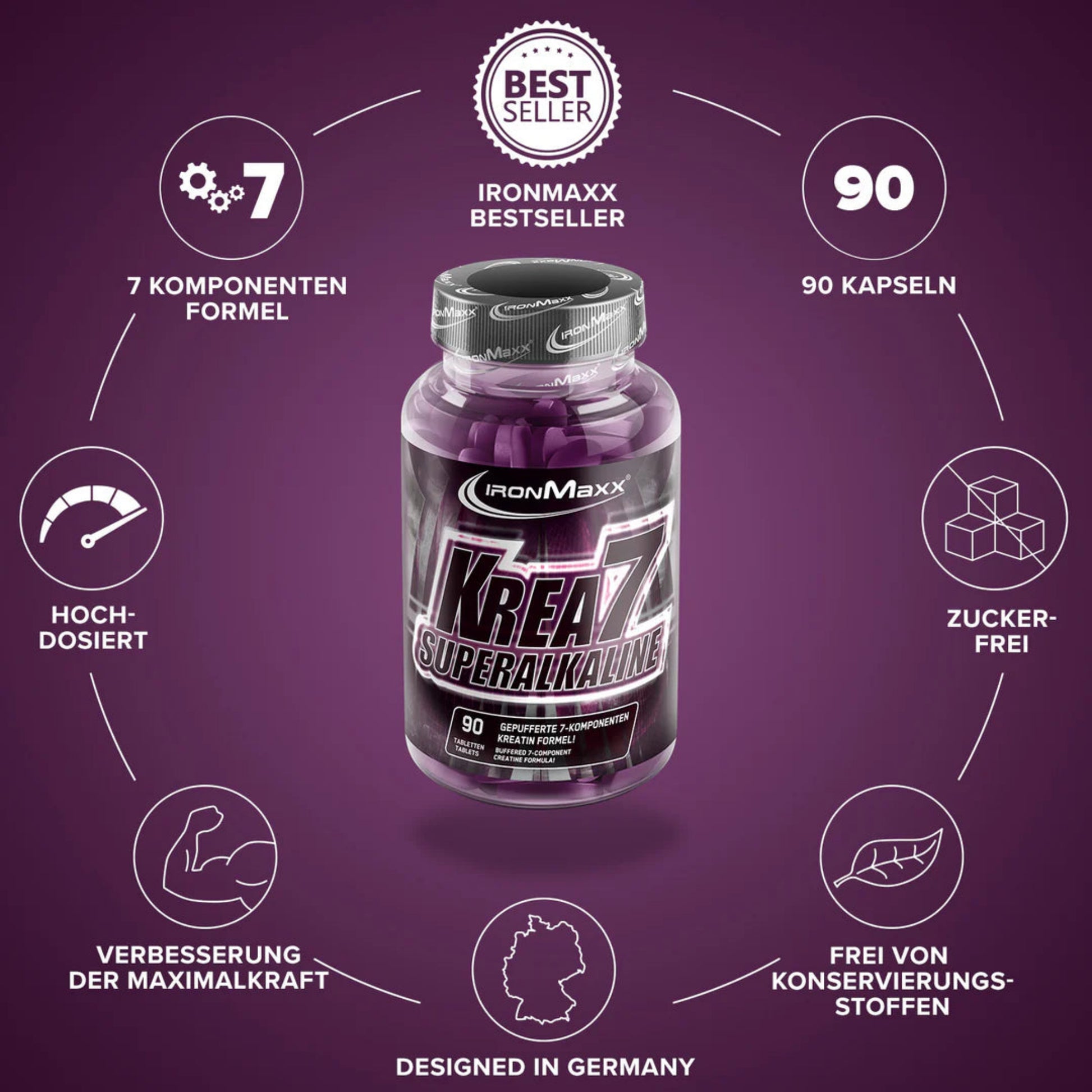IronMaxx Krea7 Superalkaline (90 Tabletten)
