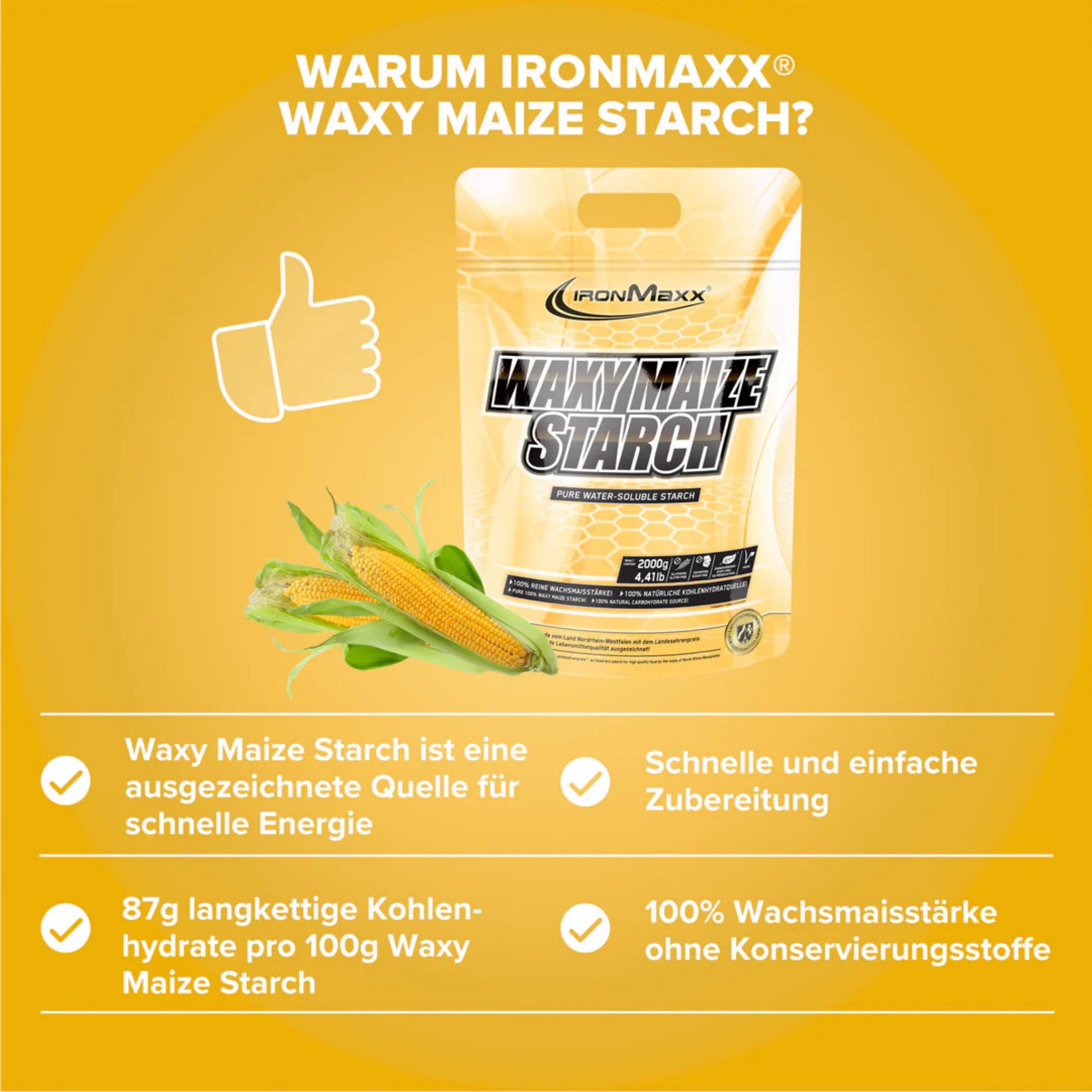 IronMaxx Waxy Maize Starch (2000g)
