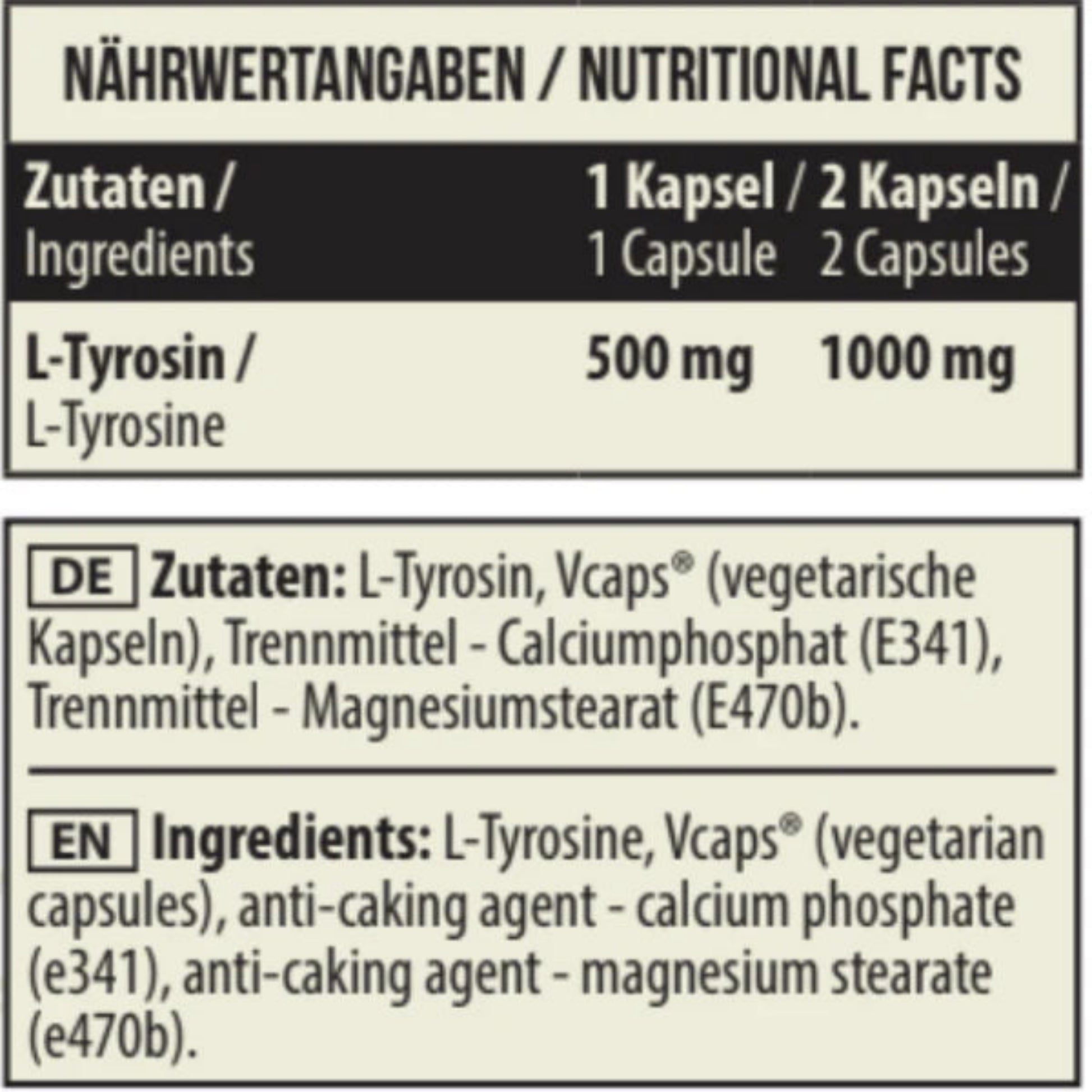 MST L-Tyrosine 1000 (90 Kapseln)