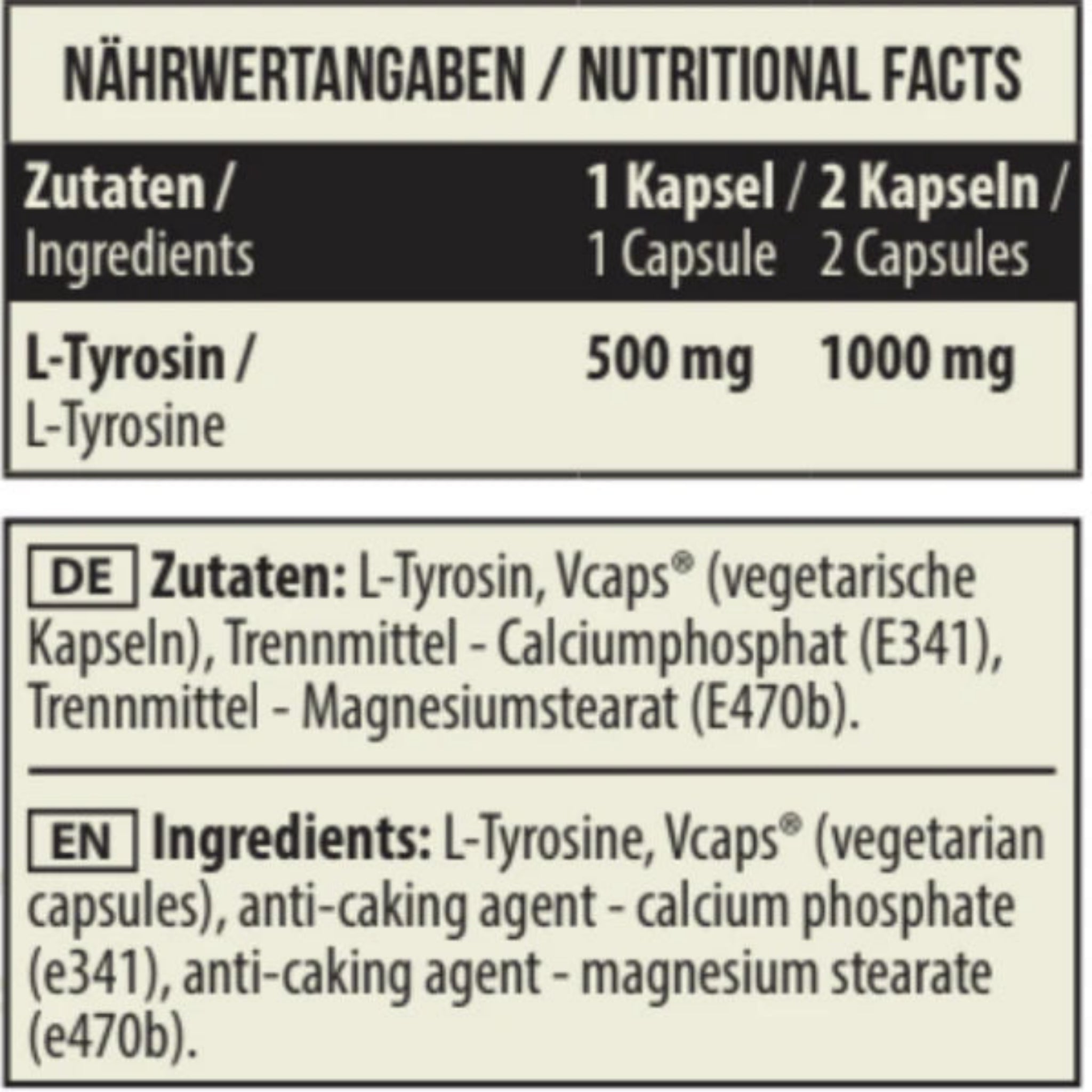 MST L-Tyrosine 1000 (90 Kapseln)