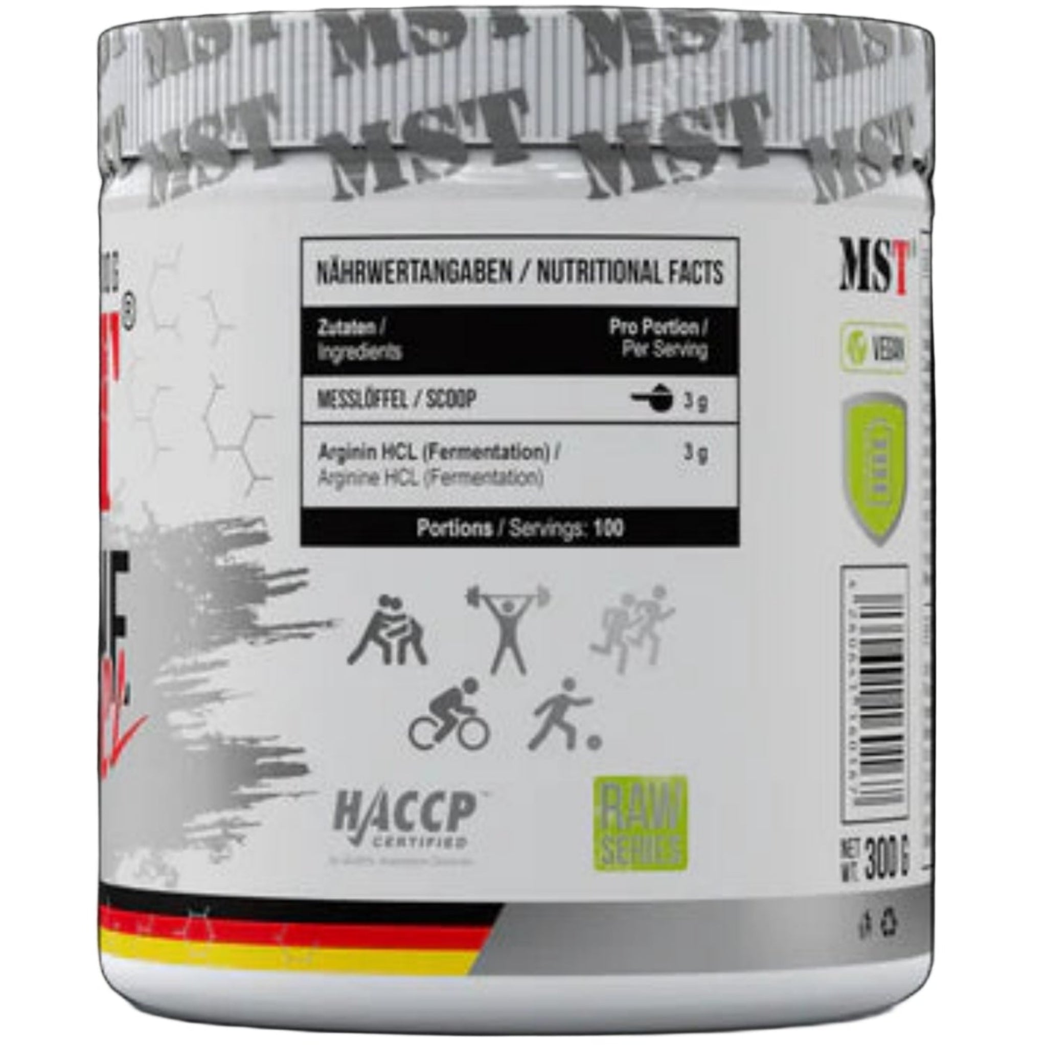 MST Arginine HCL Unflavored (300g)