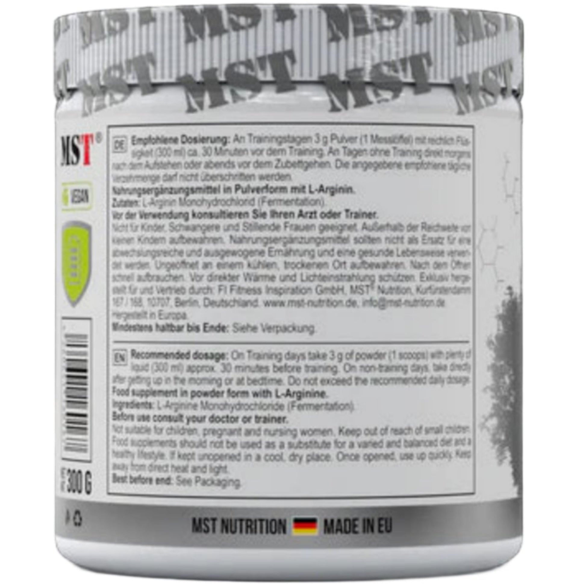 MST Arginine HCL Unflavored (300g)