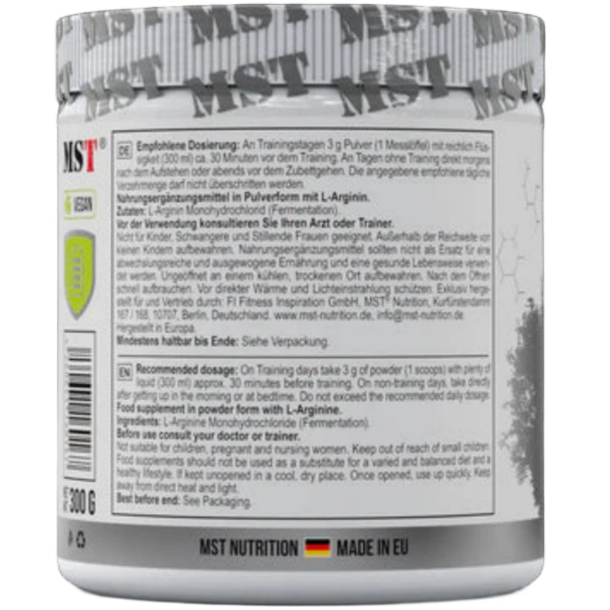 MST Arginine HCL Unflavored (300g)