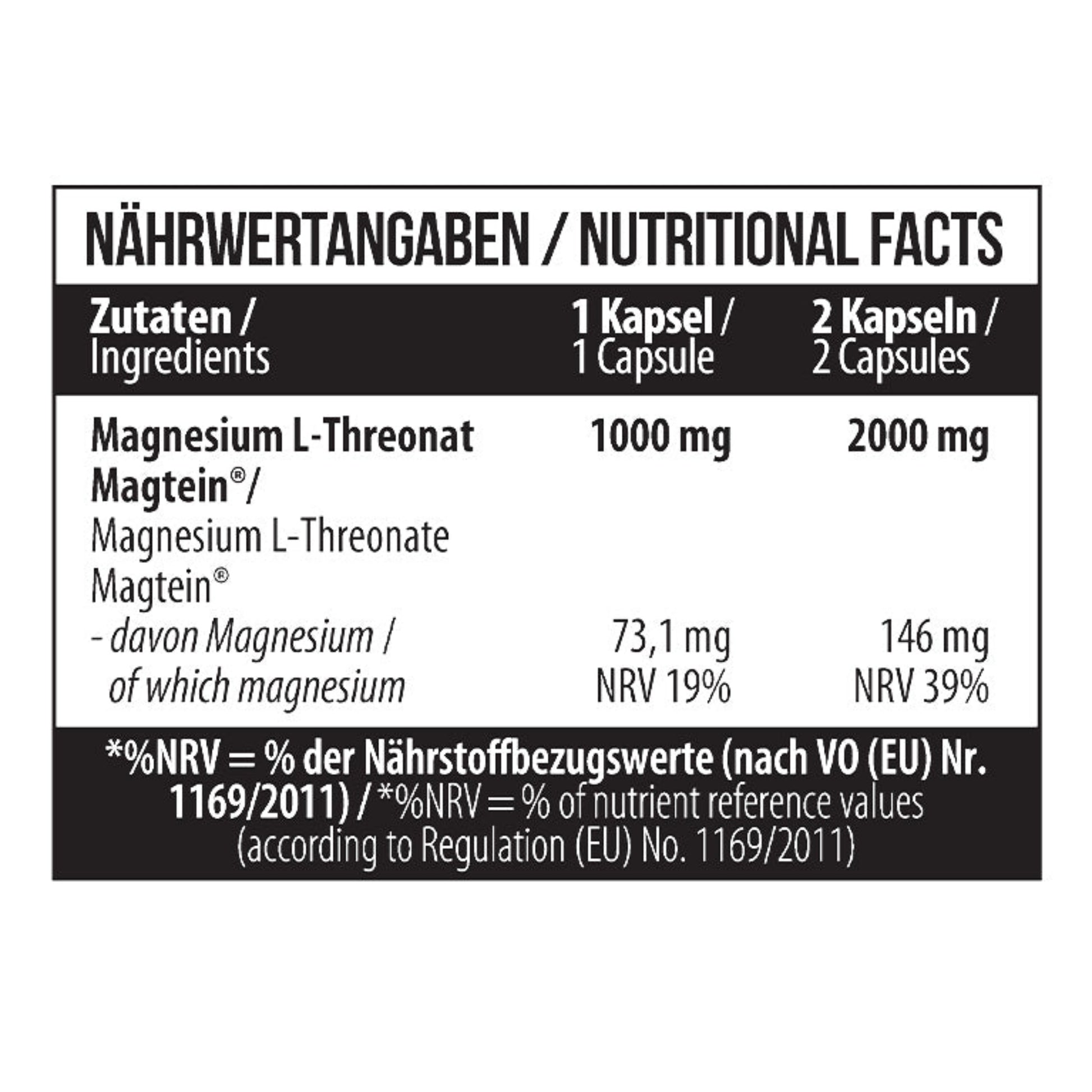 MST Magnesium L-Threonate 1000mg (60 Kapseln)