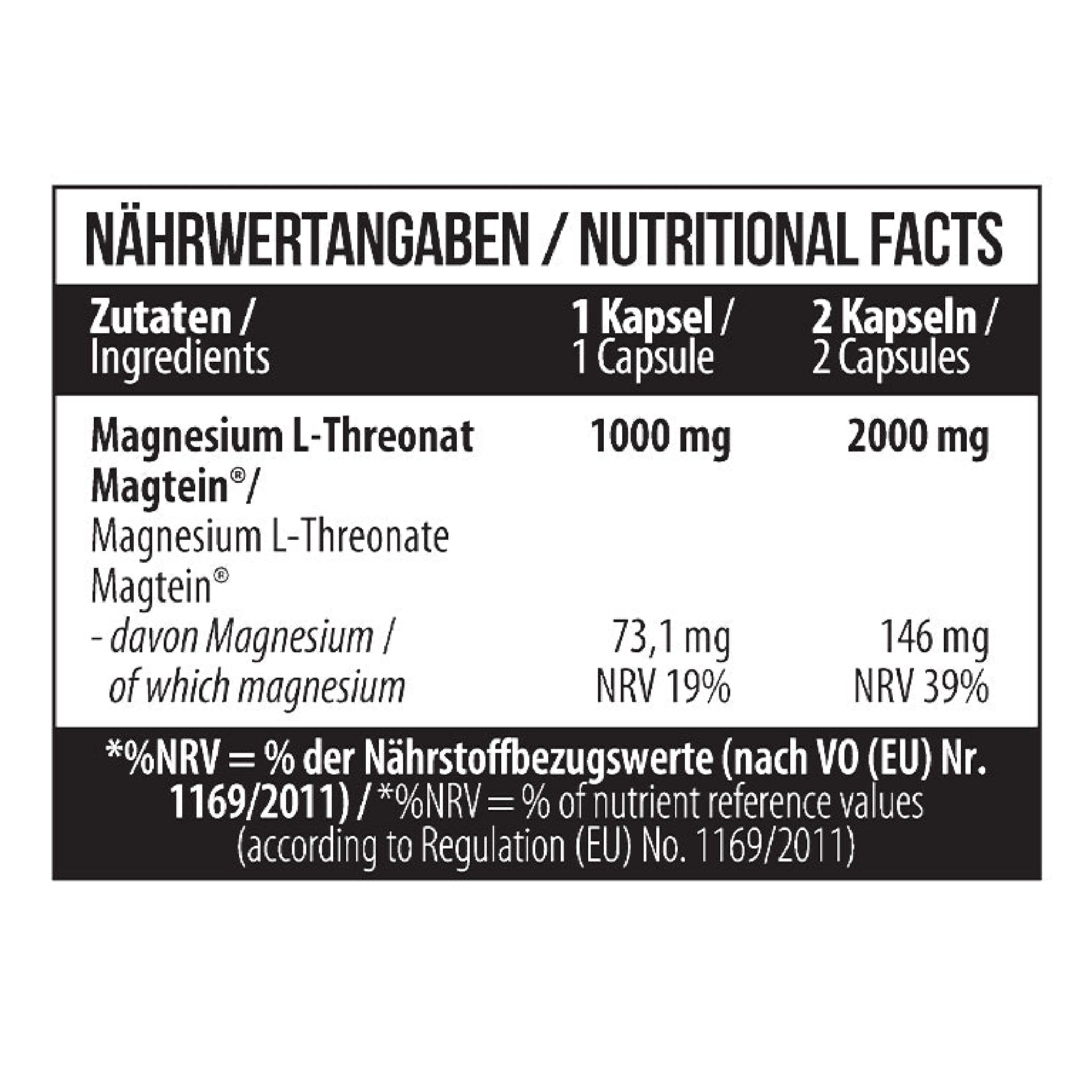 MST Magnesium L-Threonate 1000mg (60 Kapseln)