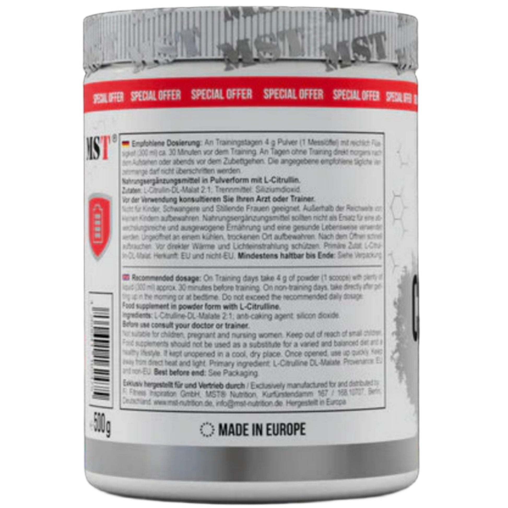MST Citrulline Malat Unflavored (500g)