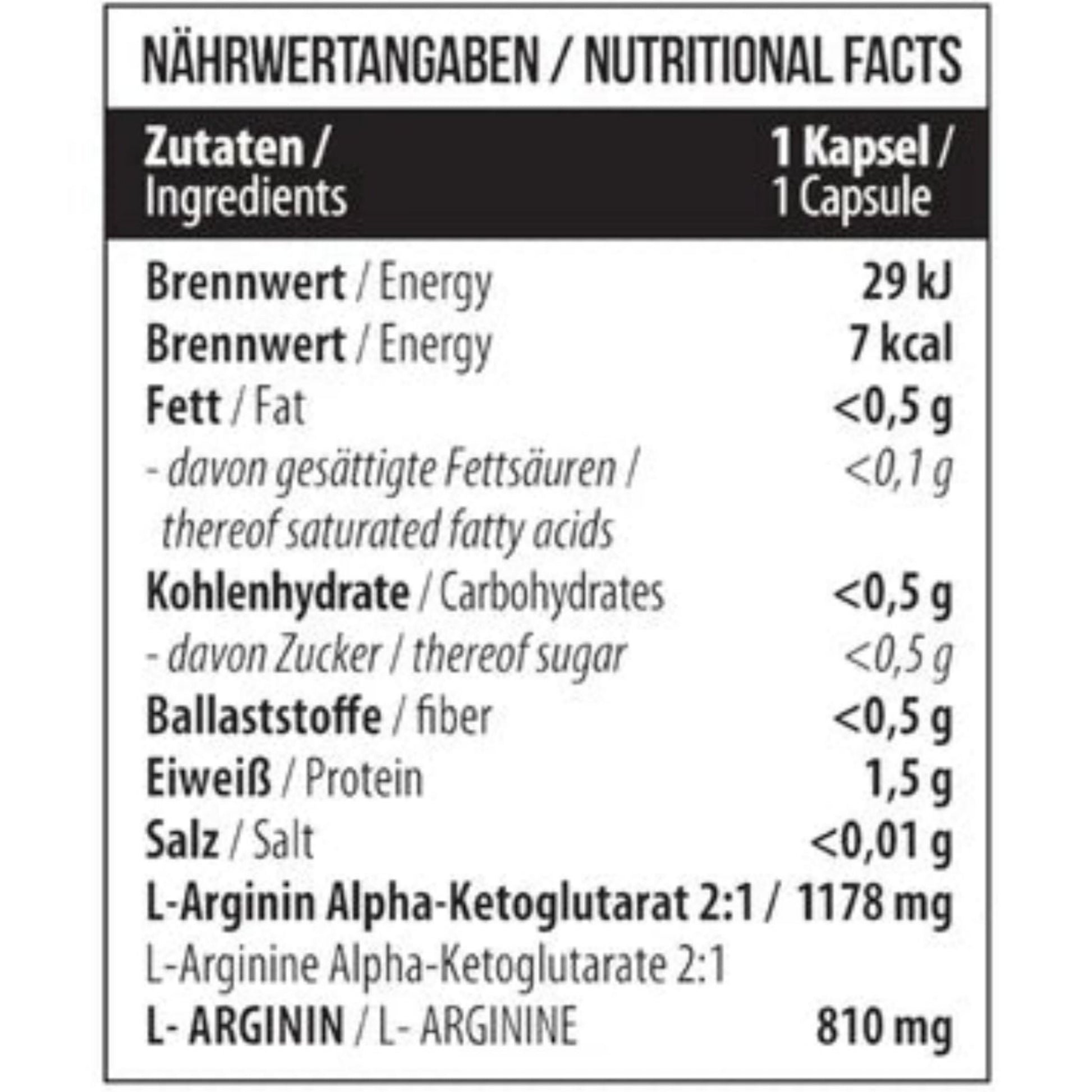 MST Arginine AAKG 1178mg (60 Kapseln)
