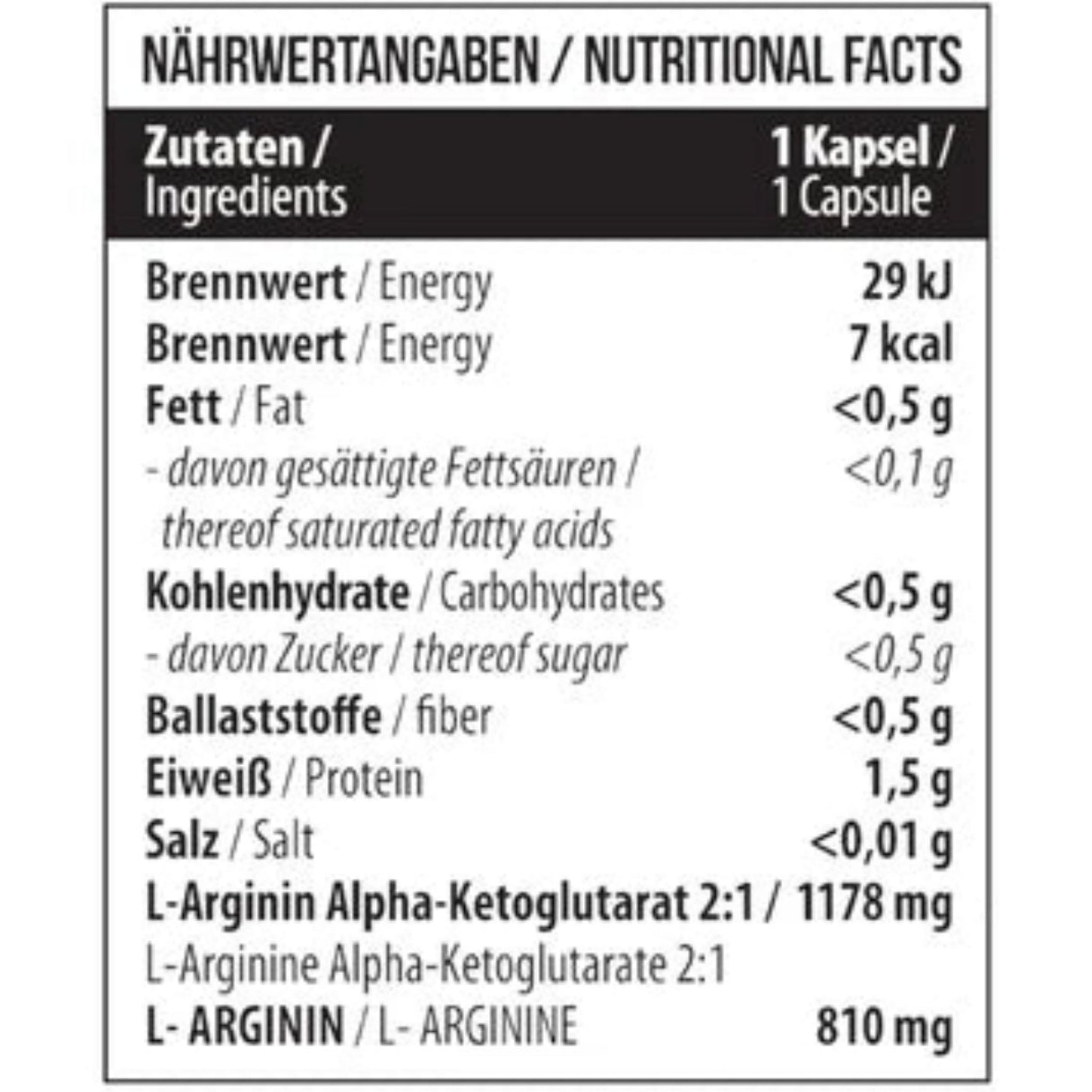 MST Arginine AAKG 1178mg (60 Kapseln)
