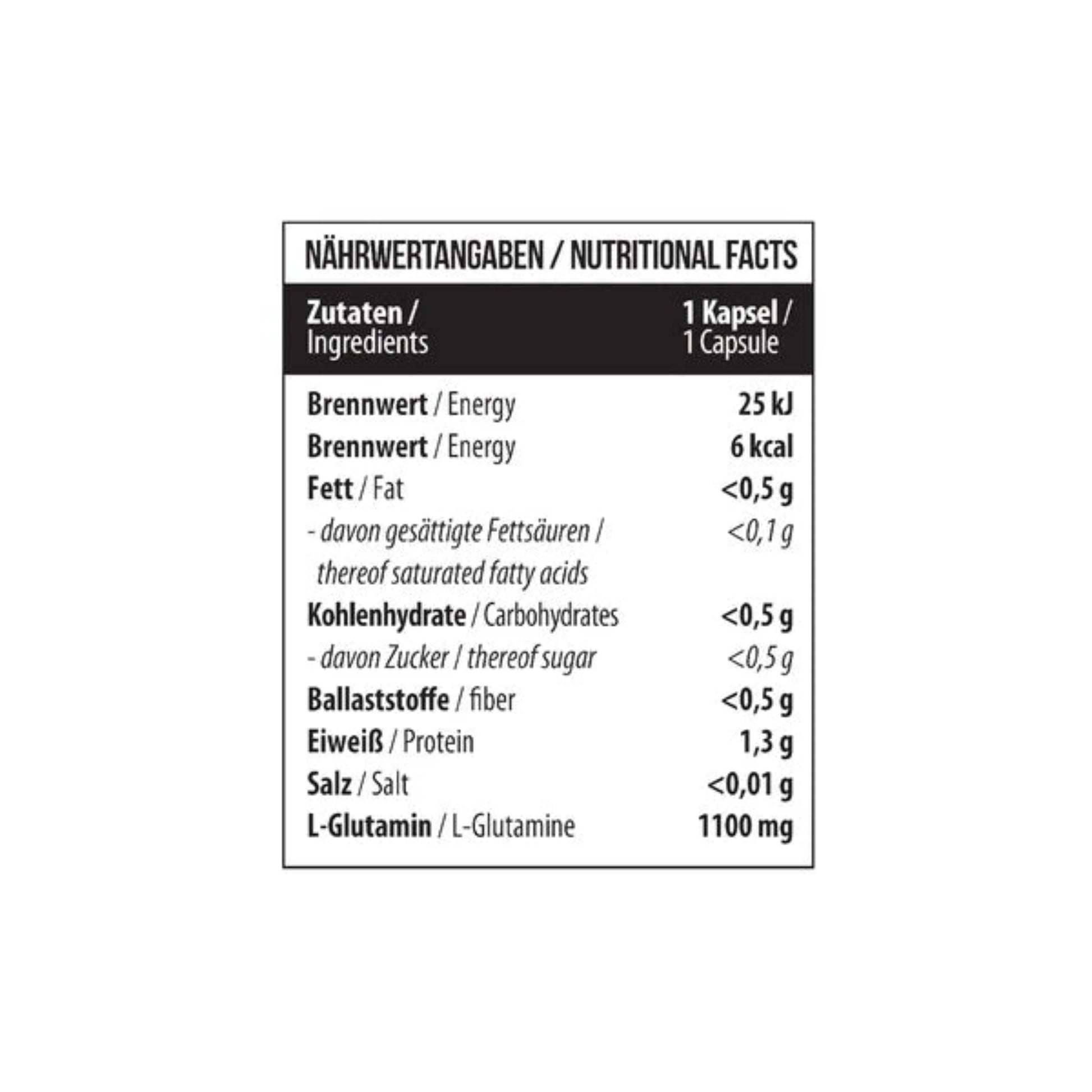 MST Glutamin 1100mg (60 Kapseln)