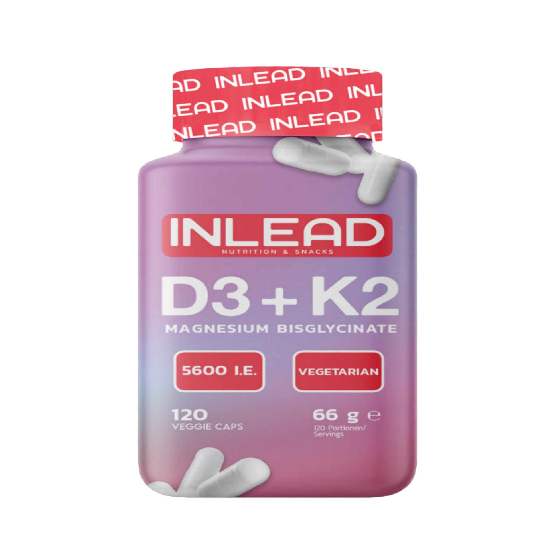 INLEAD Vitamin D3 + K2 + Magnesium (120 Kapseln)