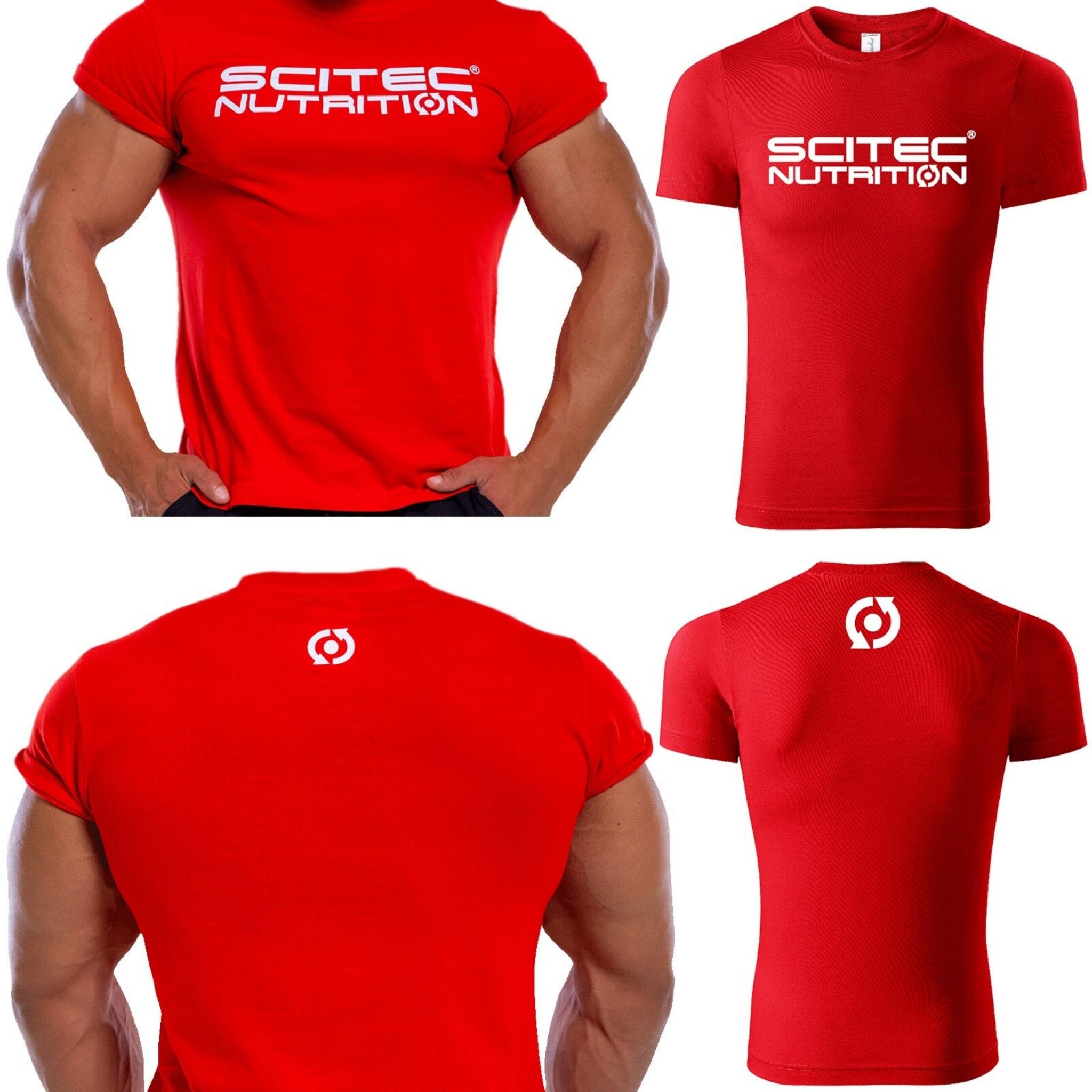 Scitec Nutrition Basic Fitness T-Shirt Rot