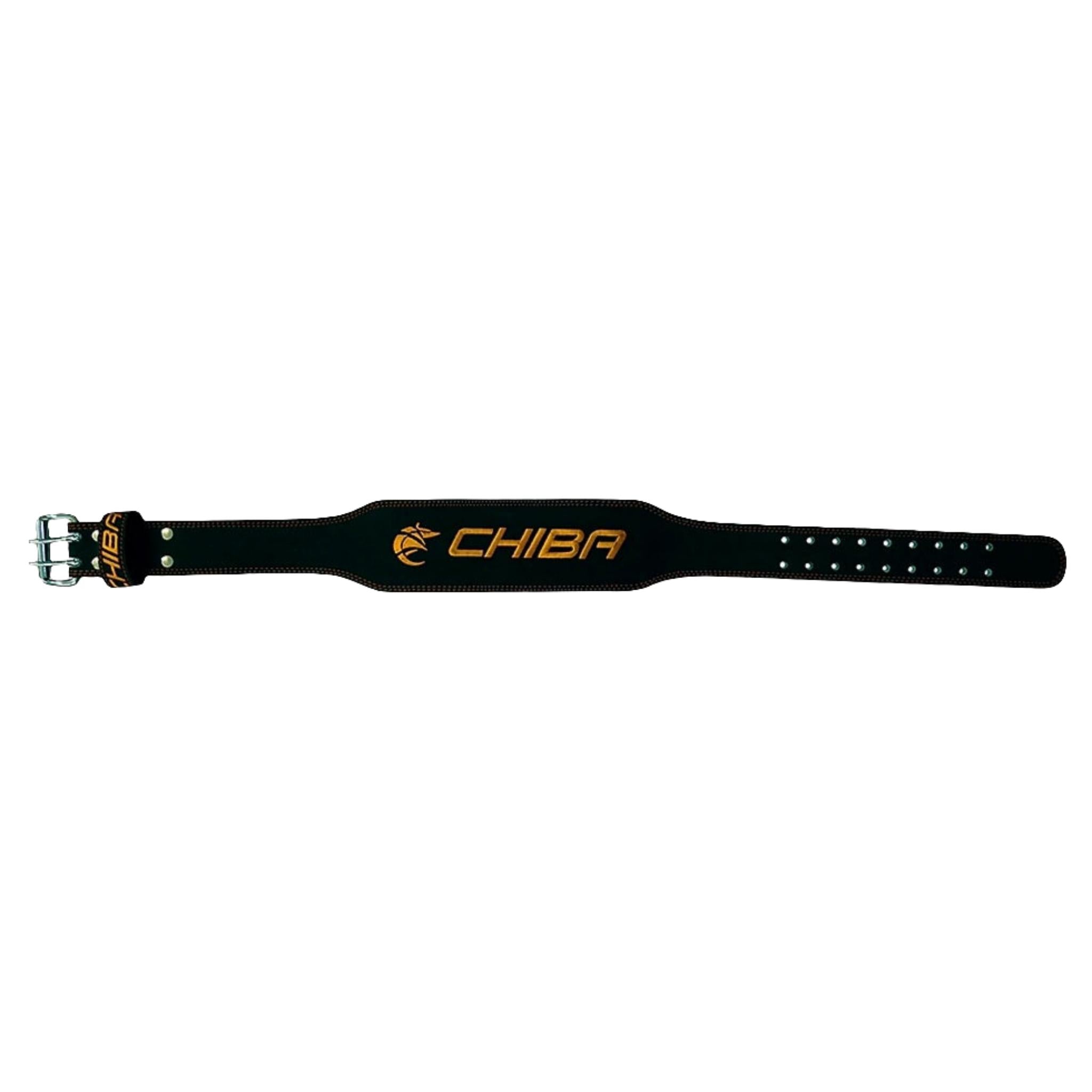 Chiba Ledergürtel Schwarz/Gold
