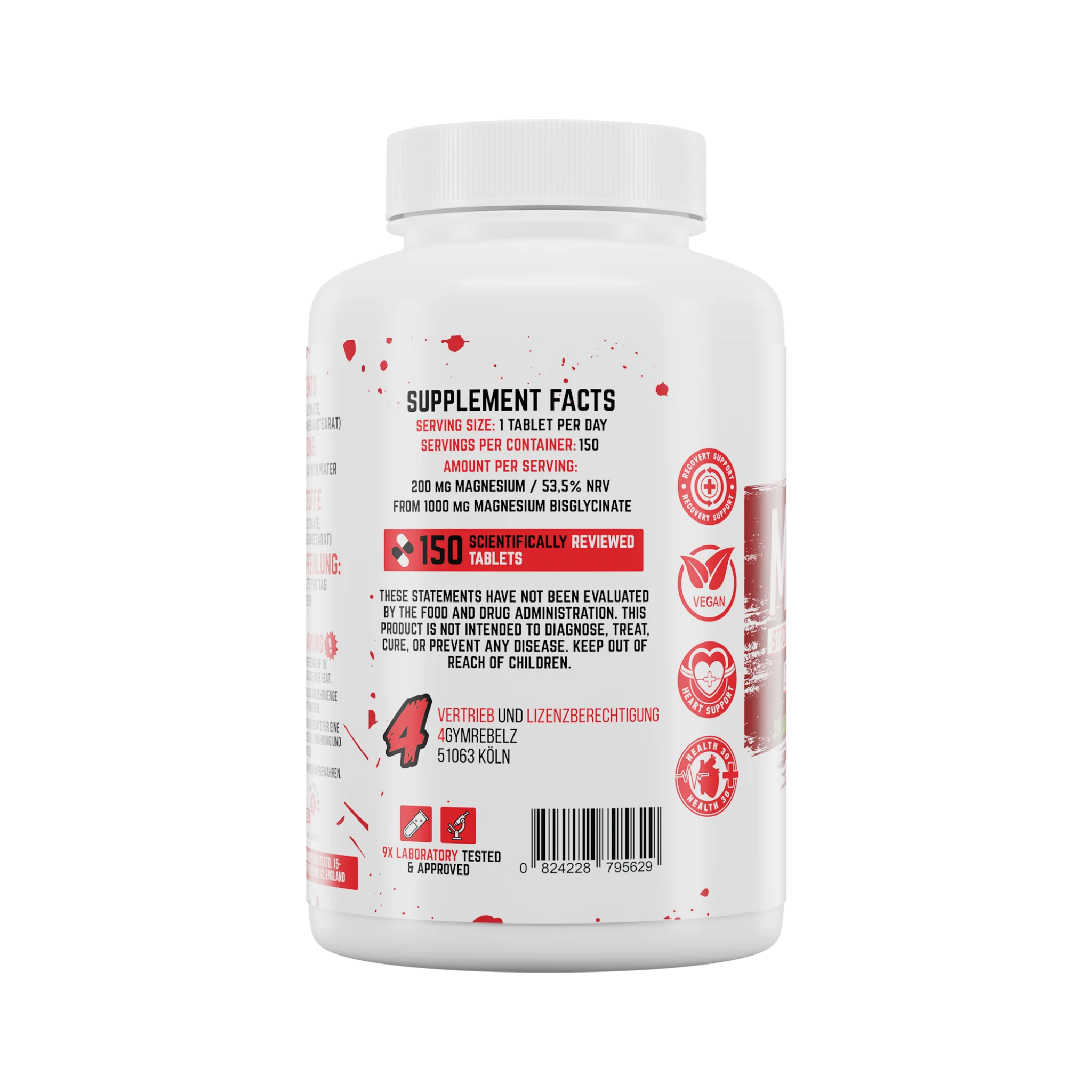 BPS Pharma Mag200 ers 1000mg Magnesium Bisglycinat · 150 Tabletten