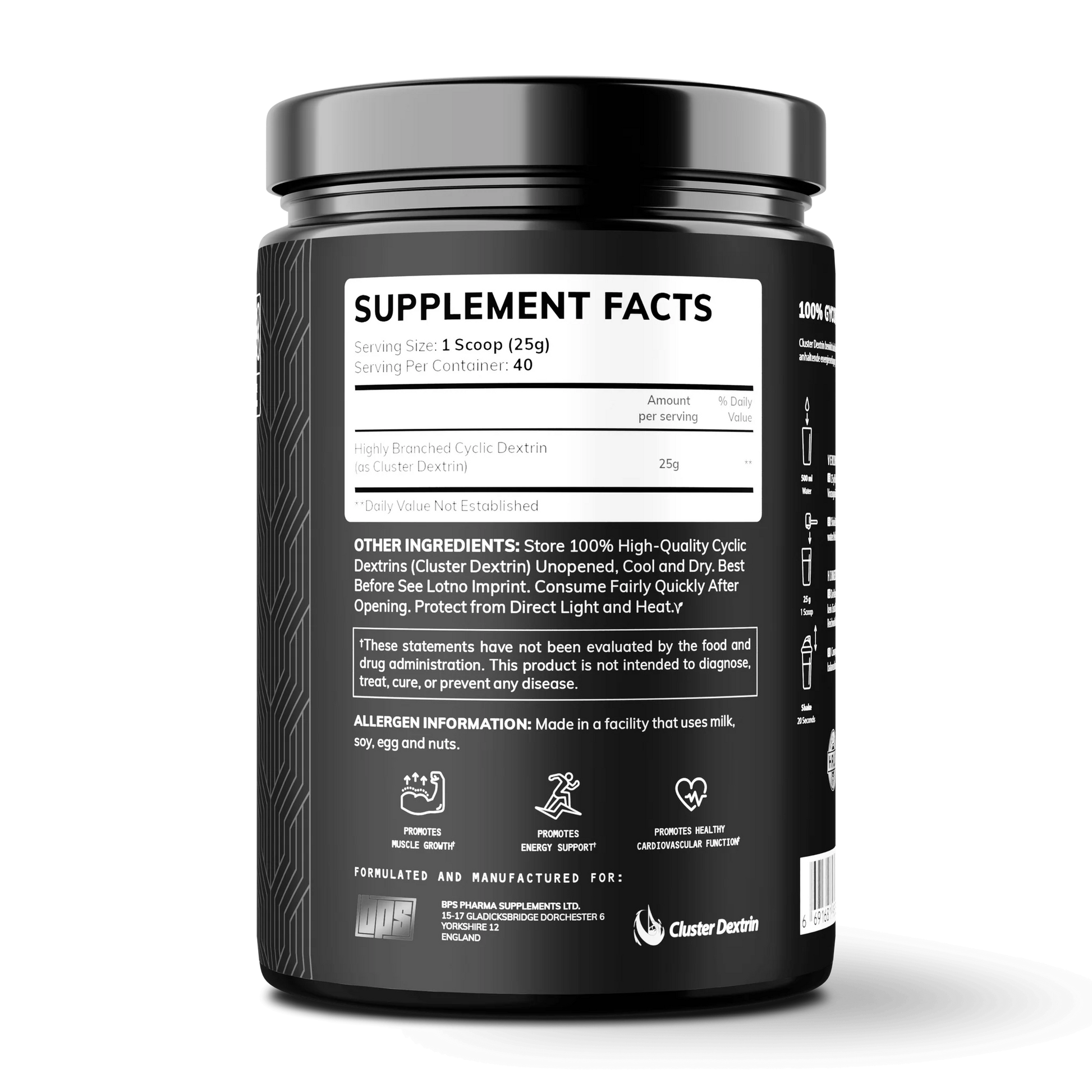 BPS Pharma Glyco Carbs Rapid 100% Cluster Dextrin 1000g