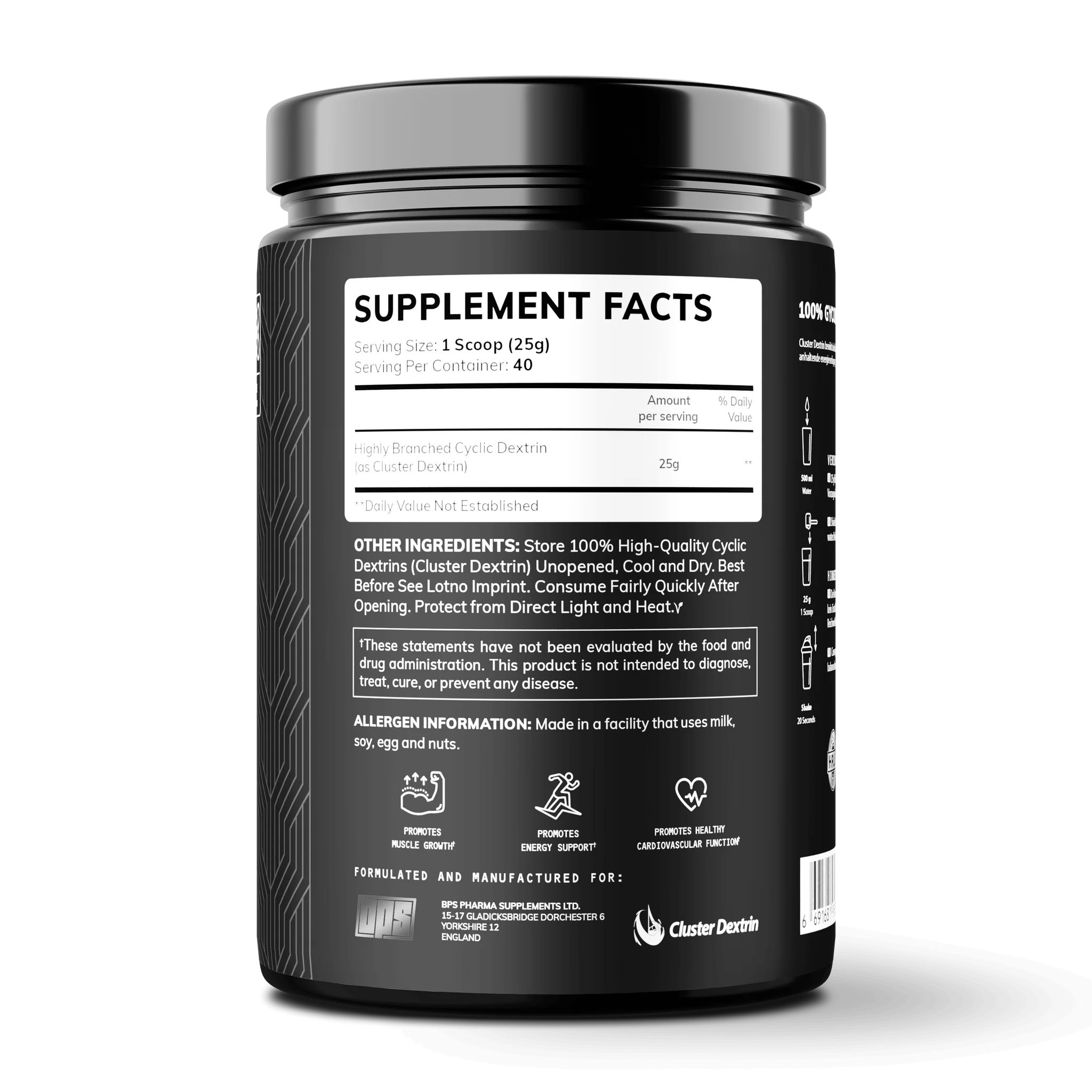 BPS Pharma Glyco Carbs Rapid 100% Cluster Dextrin 1000g