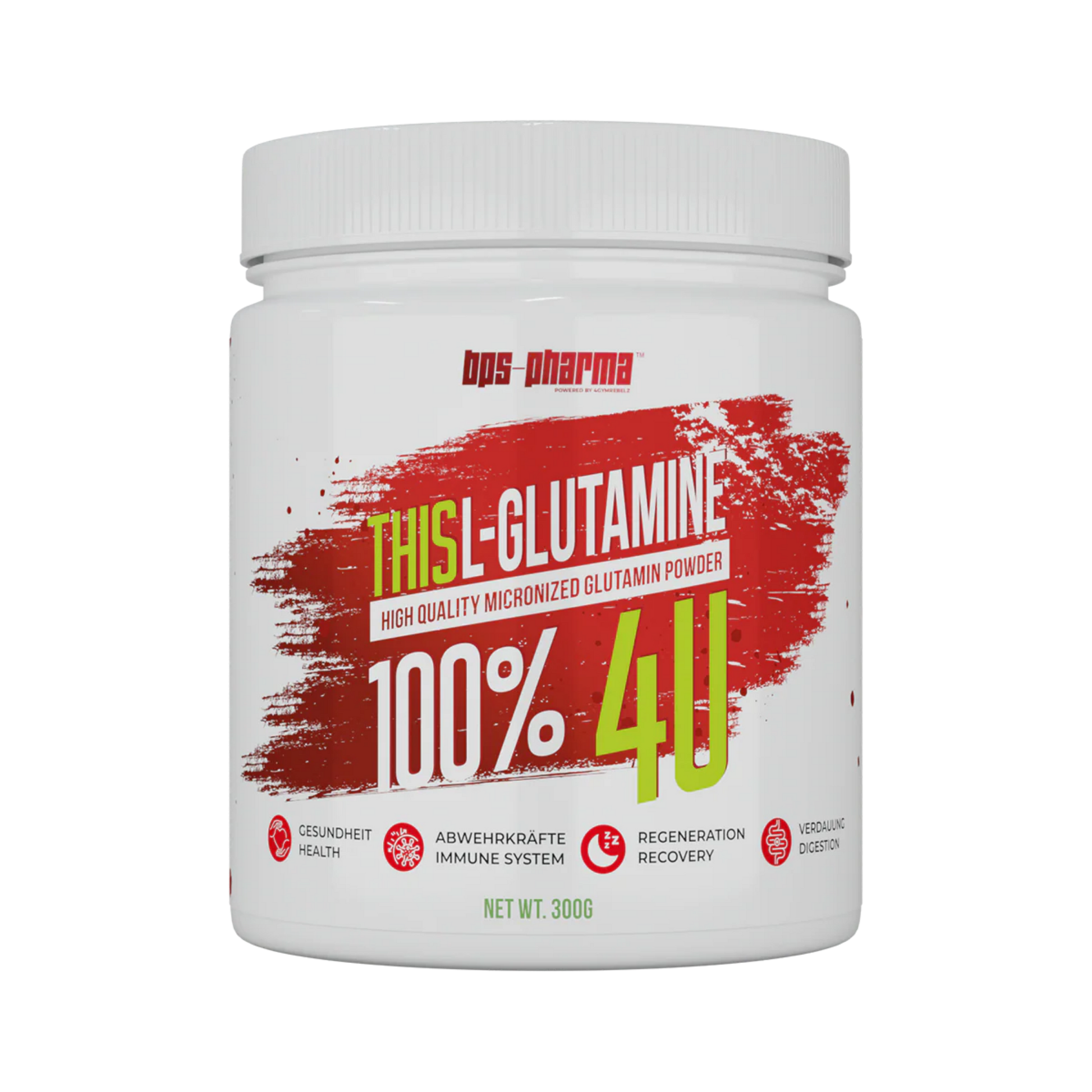 BPS Pharma This Glutamine 4U 100% mikrofeines Glutamin Pulver 300g