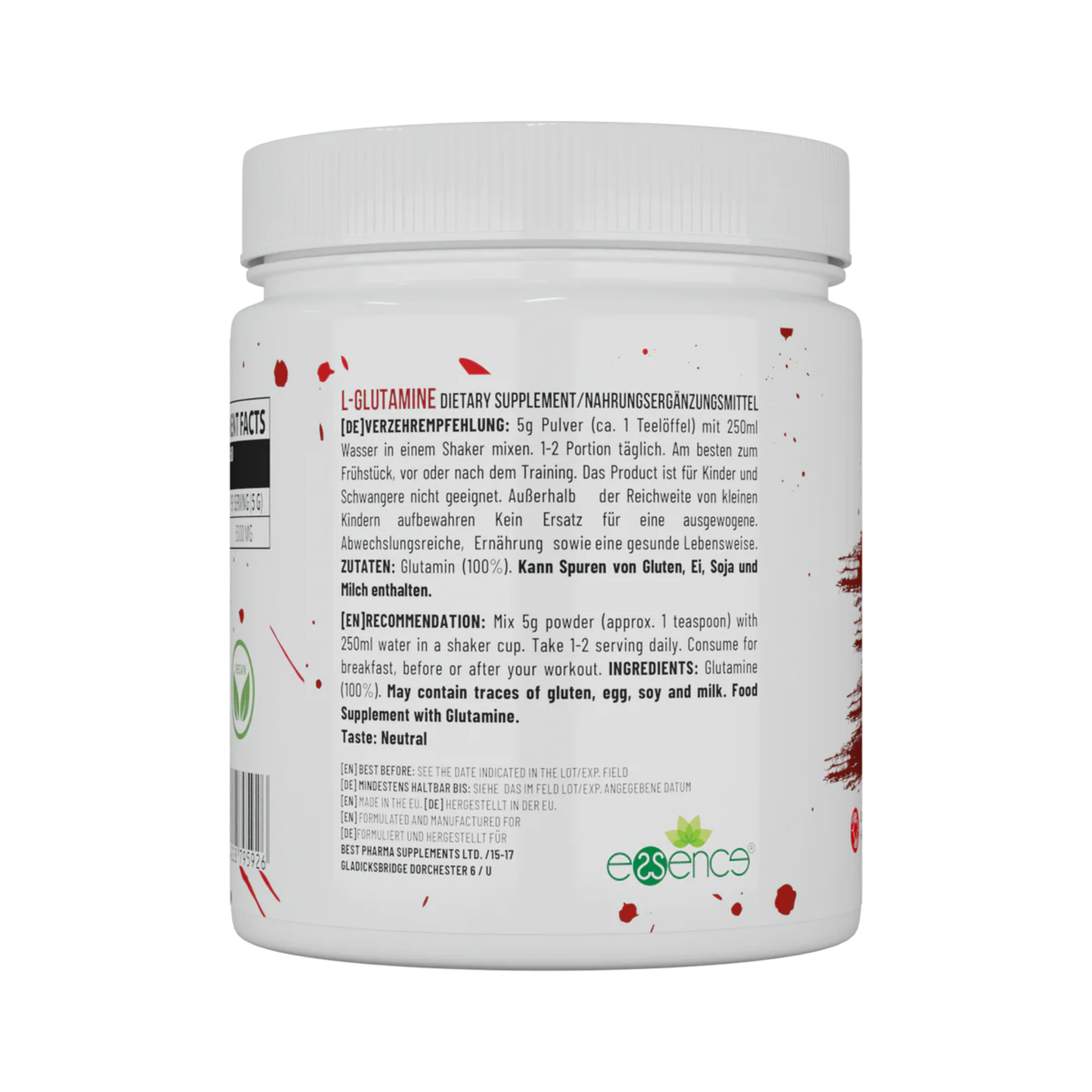 BPS Pharma This Glutamine 4U 100% mikrofeines Glutamin Pulver 300g