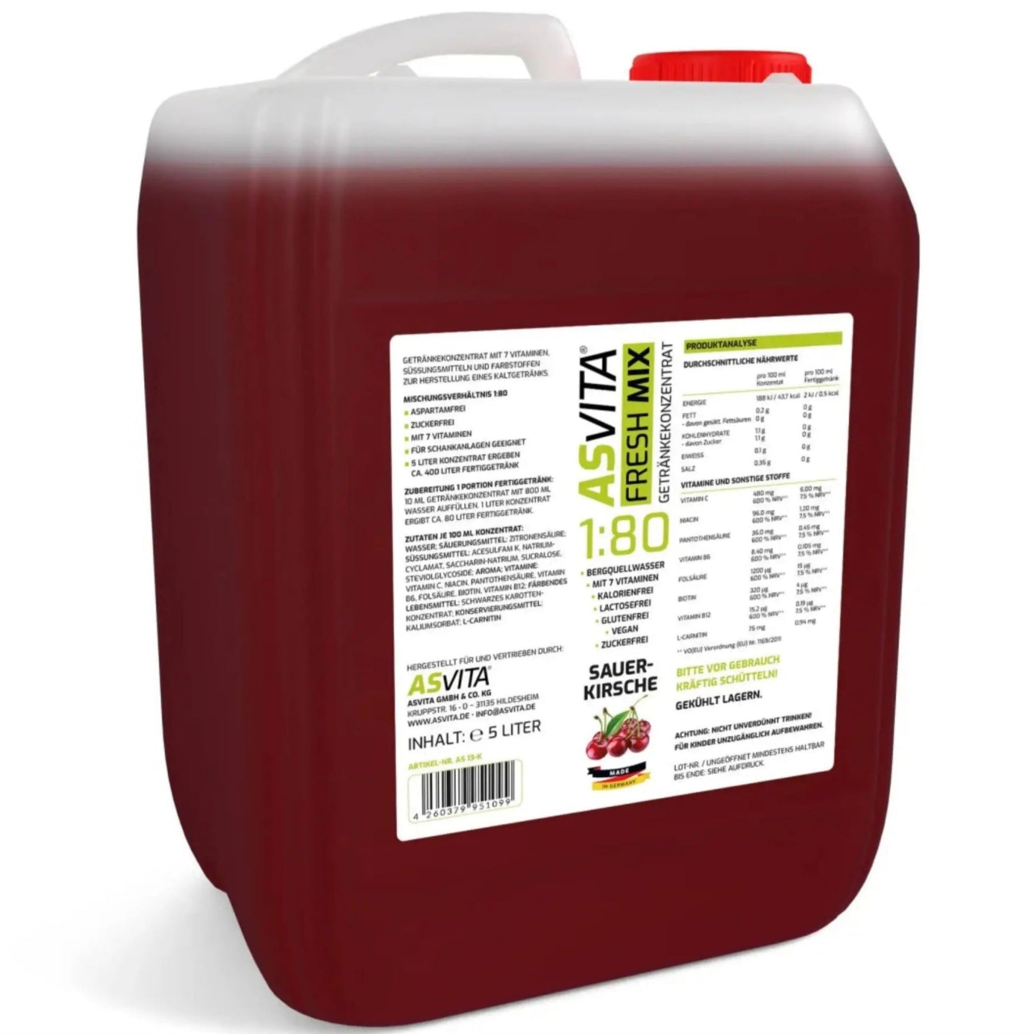 ASVita Fresh Mix 1:80 Getränkekonzentrat (5000ml)