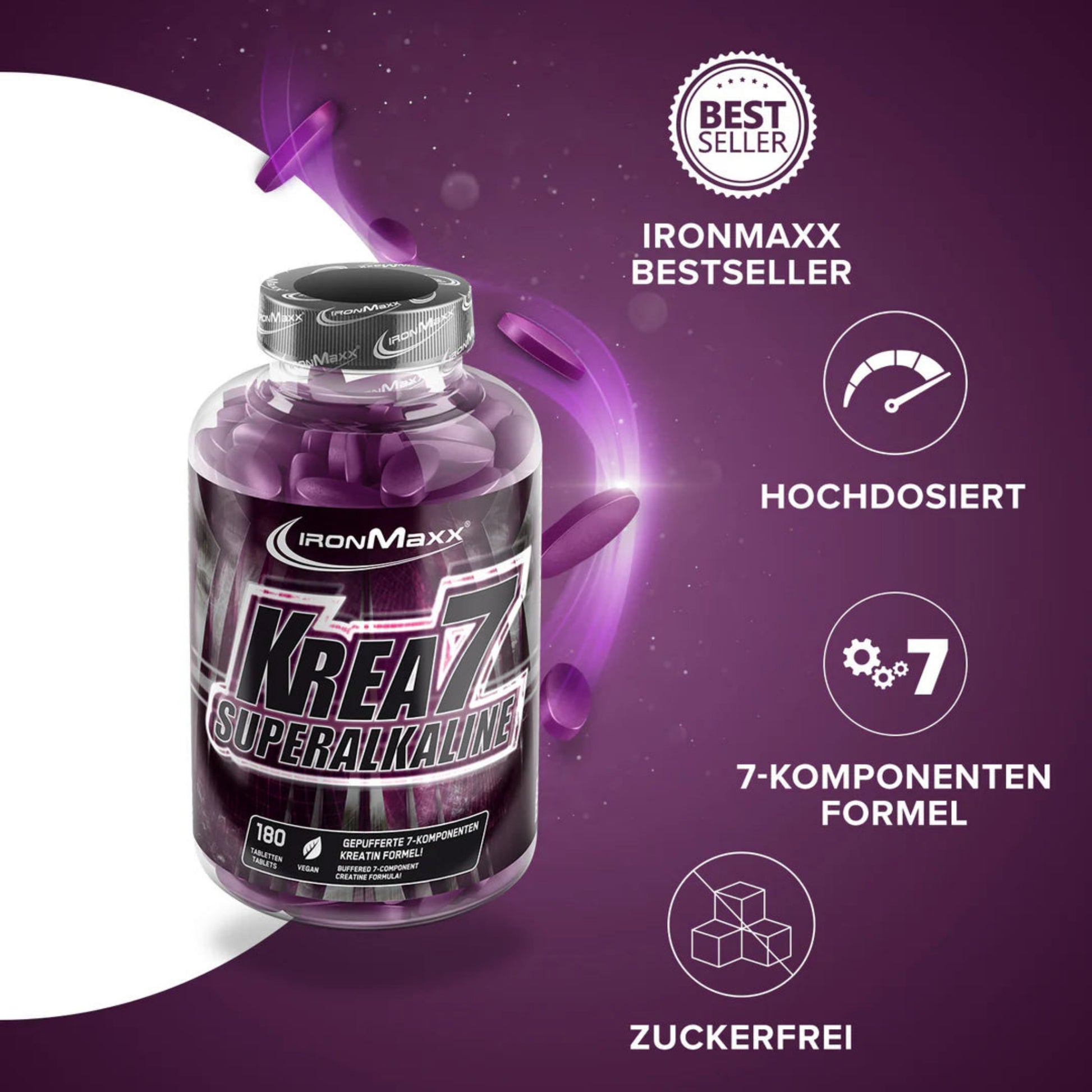 IronMaxx Krea7 Superalkaline (180 Tabletten)