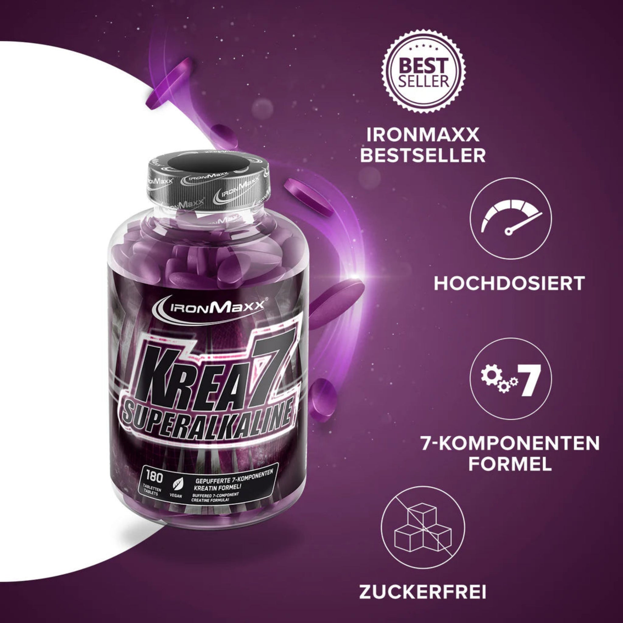 IronMaxx Krea7 Superalkaline (180 Tabletten)