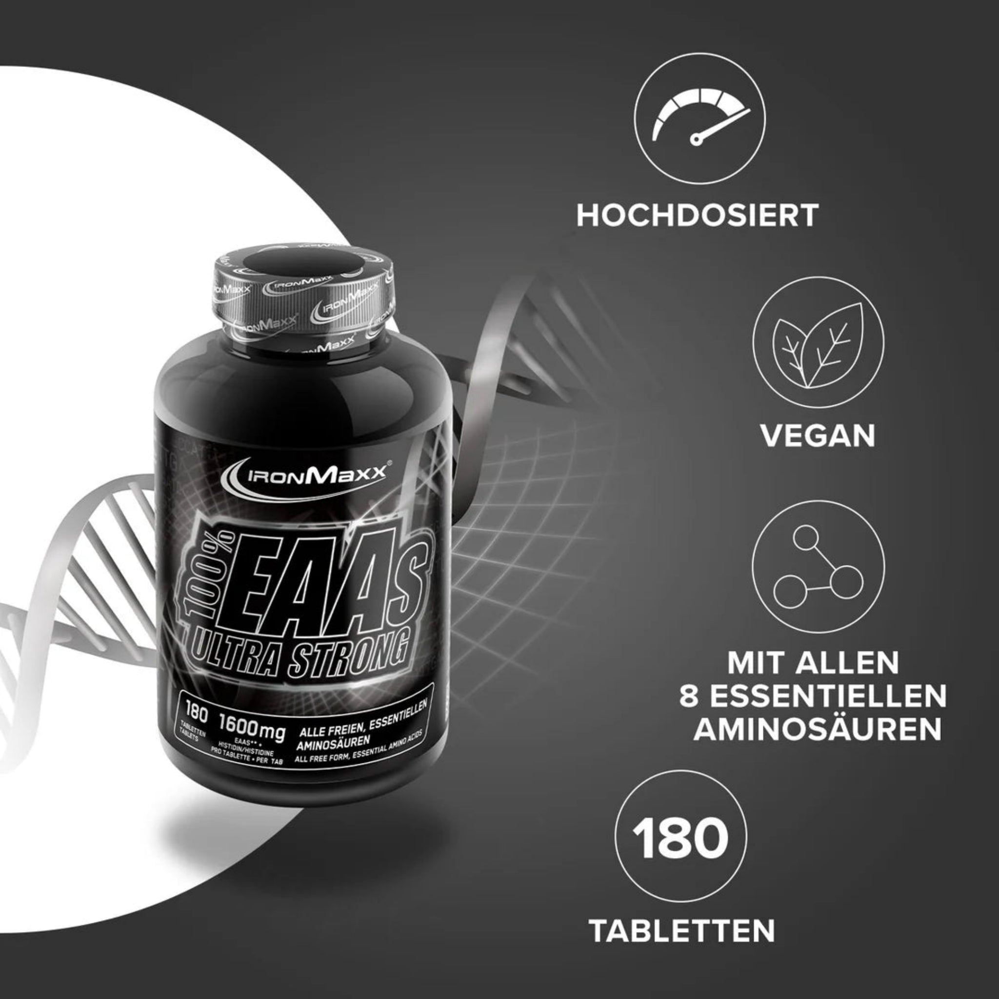 IronMaxx 100% EAAs Ultra Strong (180 Tabletten)