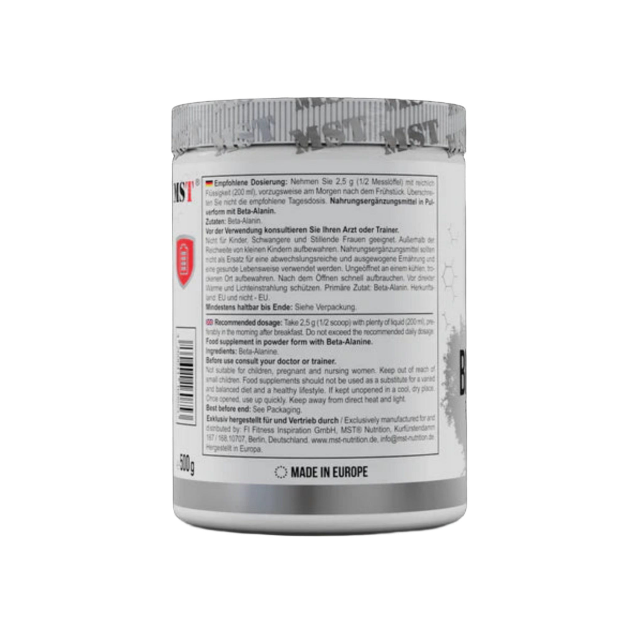 MST Beta Alanine Unflavored (500g)