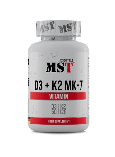 MST Vitamin D3 + K2 + MK7 (120 Kapseln)