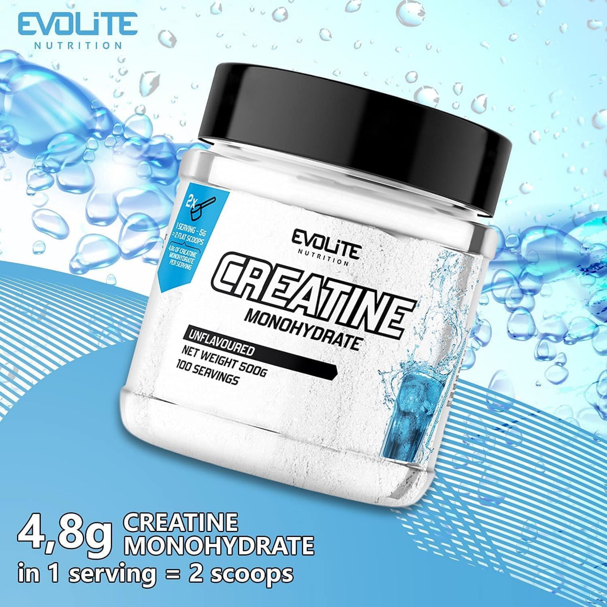 Evolite Nutrition Creatine Monohydrate (500g) - Unflavoured