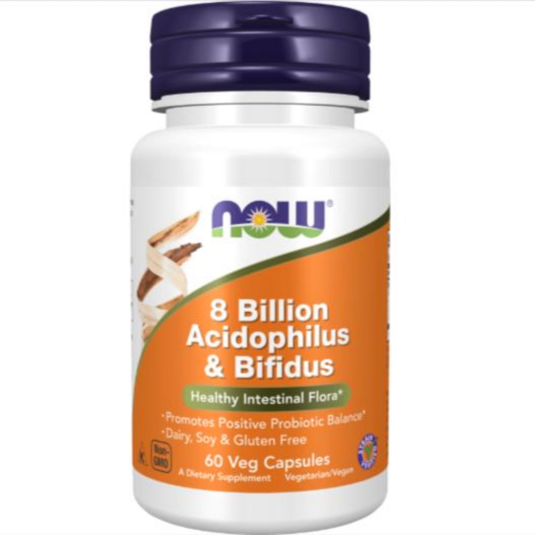 NOW Foods 8 Billion Acidophilus & Bifidus Vegan (60 Kapseln)