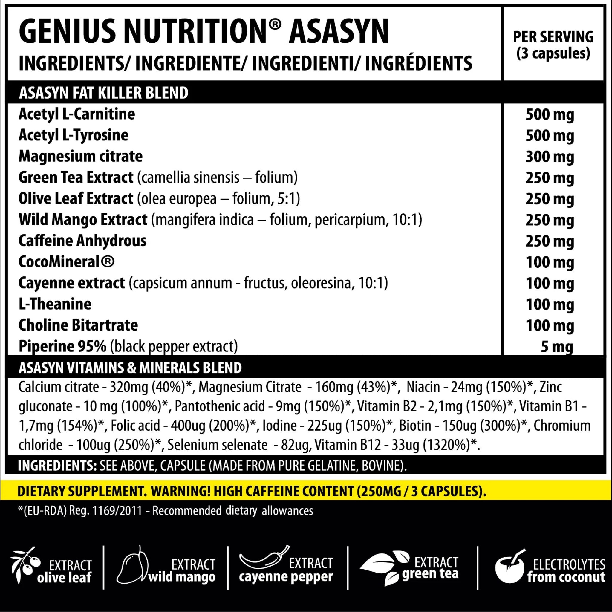 Genius Nutrition ASASYN Professional Fat Killer (180 Kapseln)