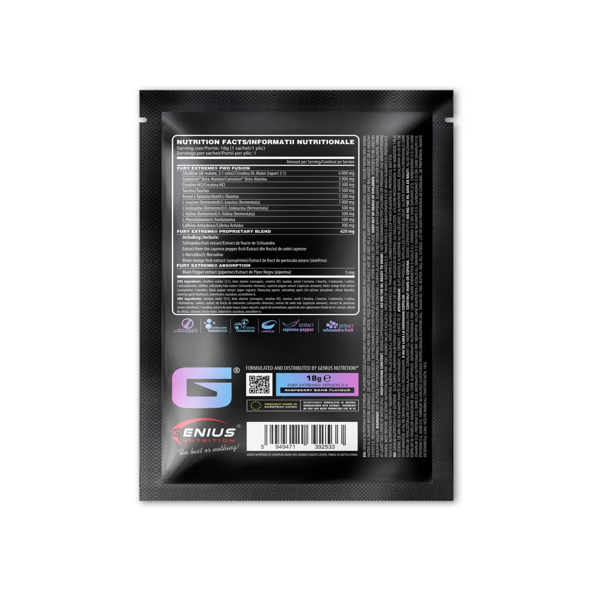 Genius Nutrition Fury Extreme (10x18g)