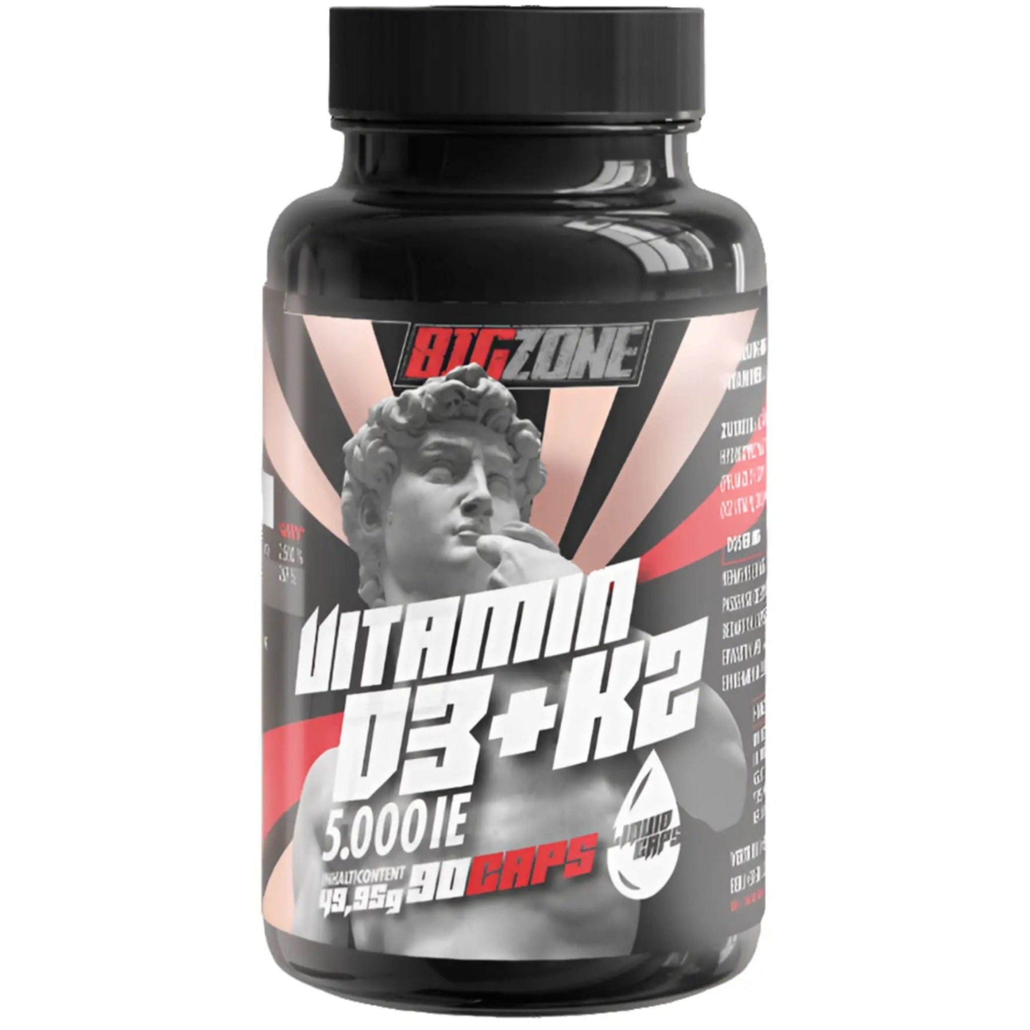 Big Zone Vitamin D3 + K2 (90 Kapseln)