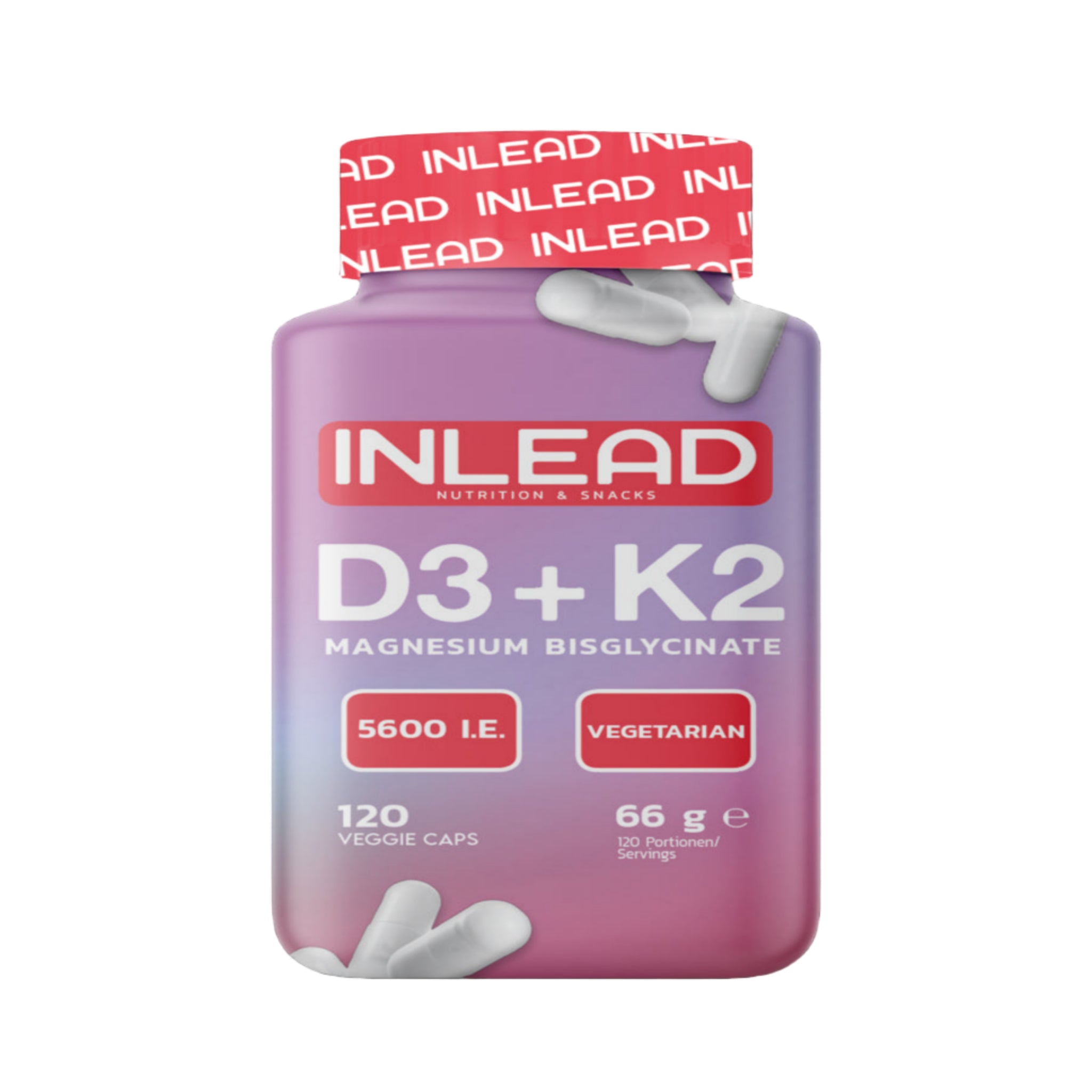 INLEAD Vitamin D3 + K2 + Magnesium (120 Kapseln)