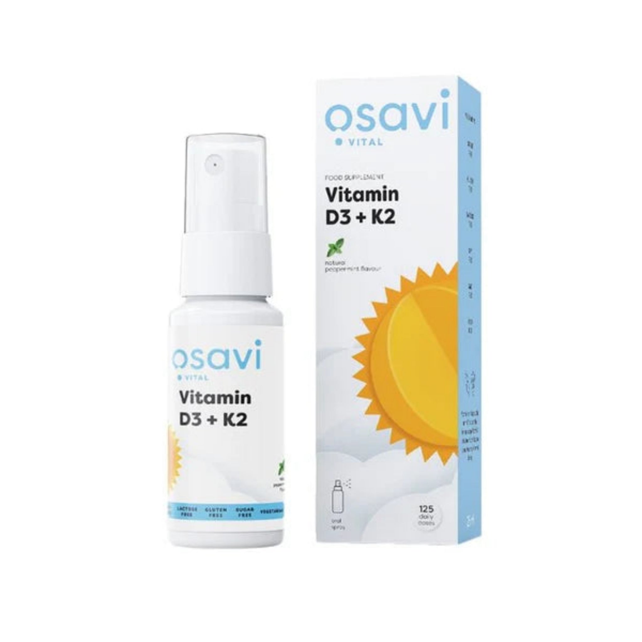 Osavi Vitamin D3 + K2 Oral Spray Pepermint (25ml)