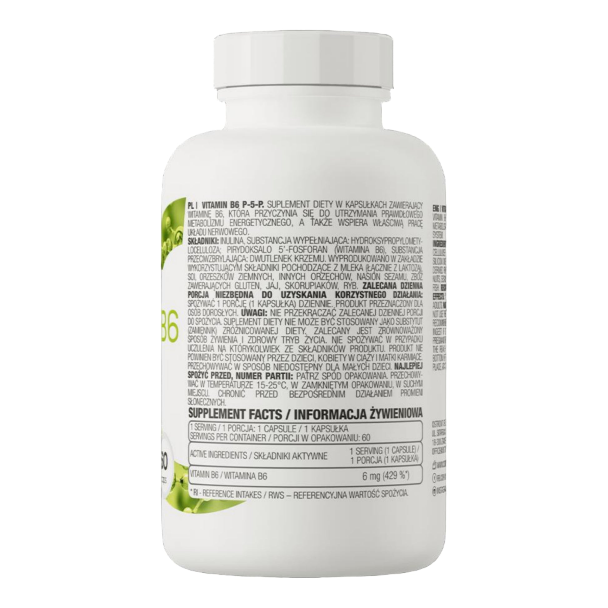 OstroVit Vitamin B6 P-5-P (60 Kapseln)