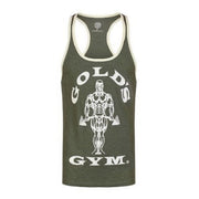 Golds Gym Stringer "Muscle Joe" Army/Cream