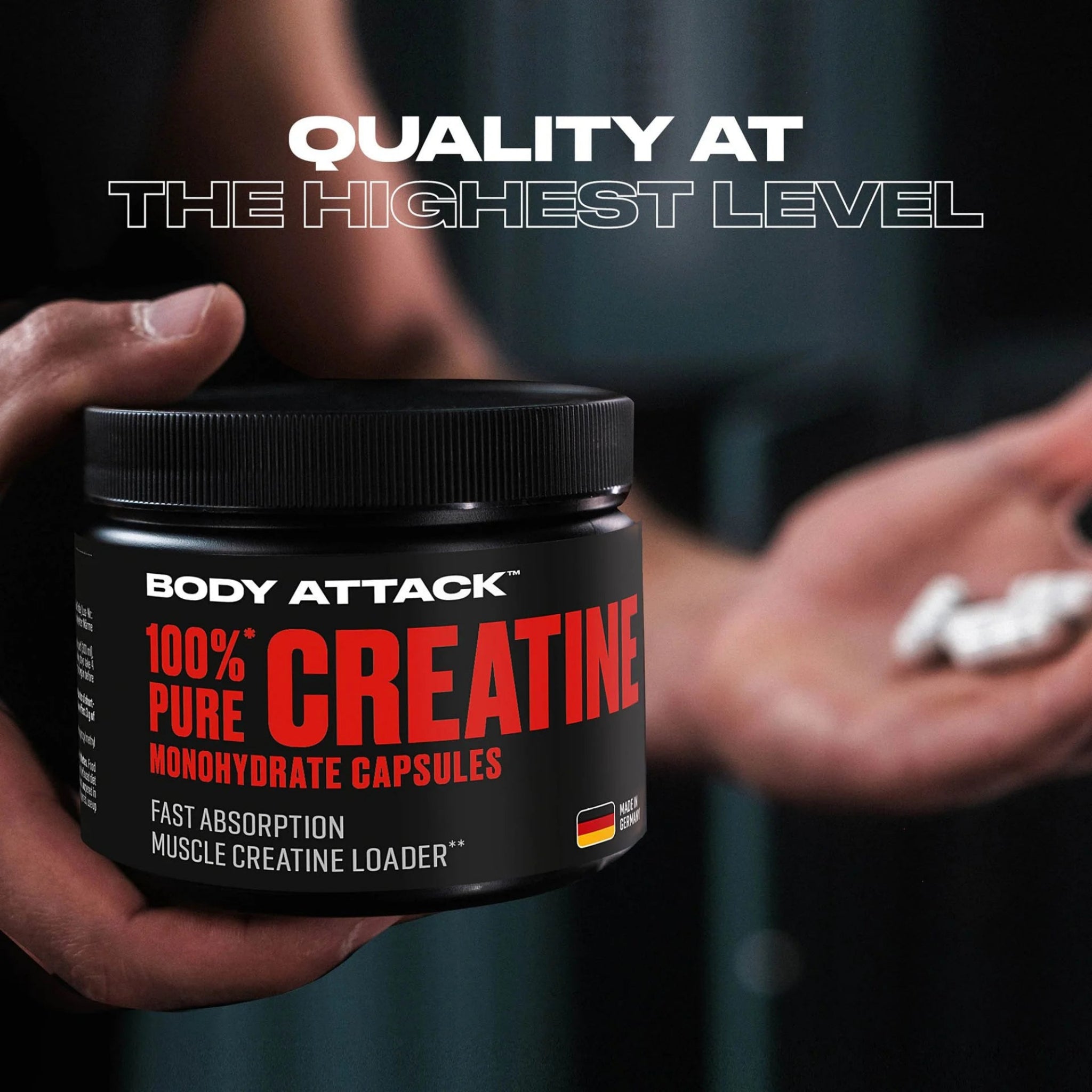 Body Attack 100% Pure Creatine · 600 Kapseln