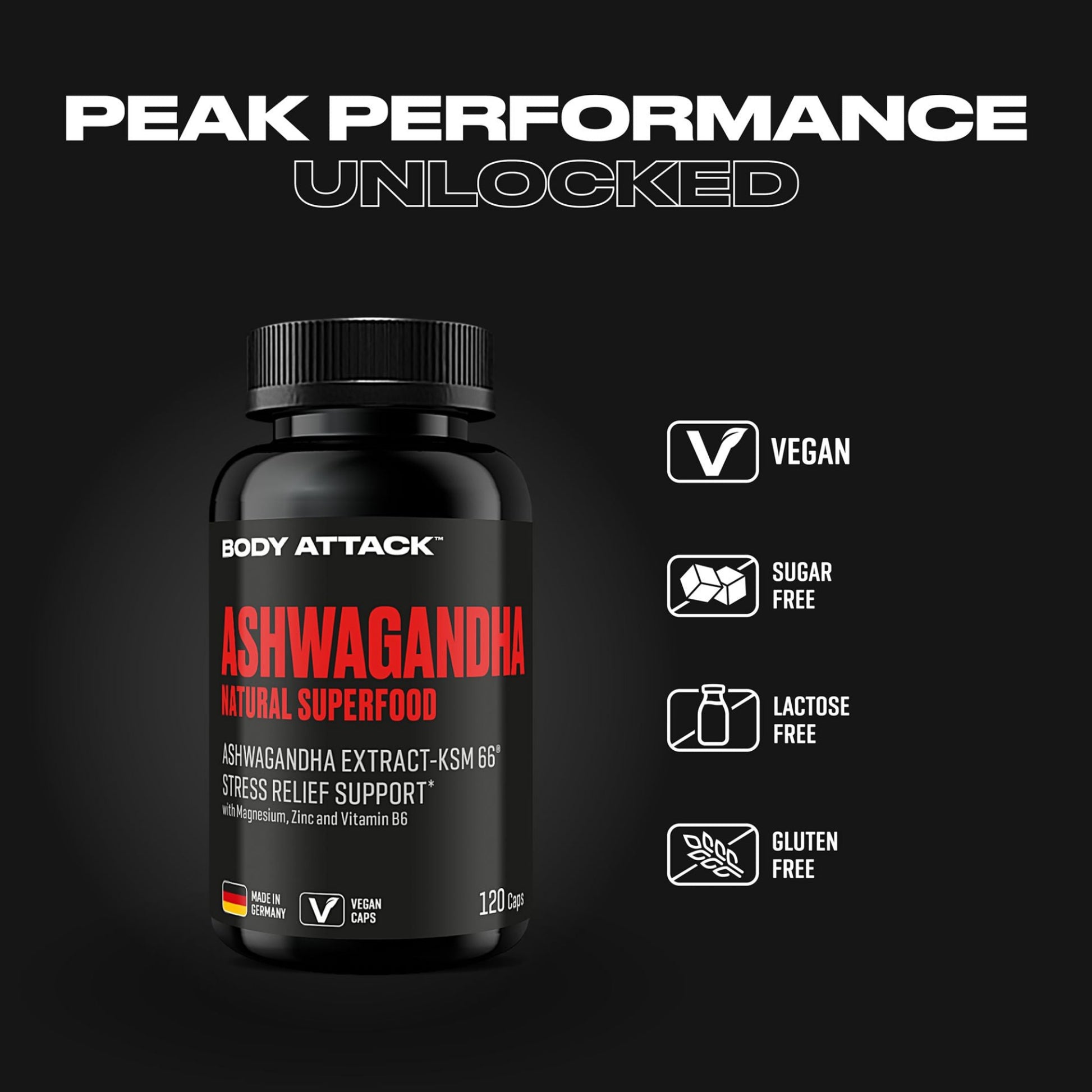 Body Attack Ashwagandha · 120 Kapseln