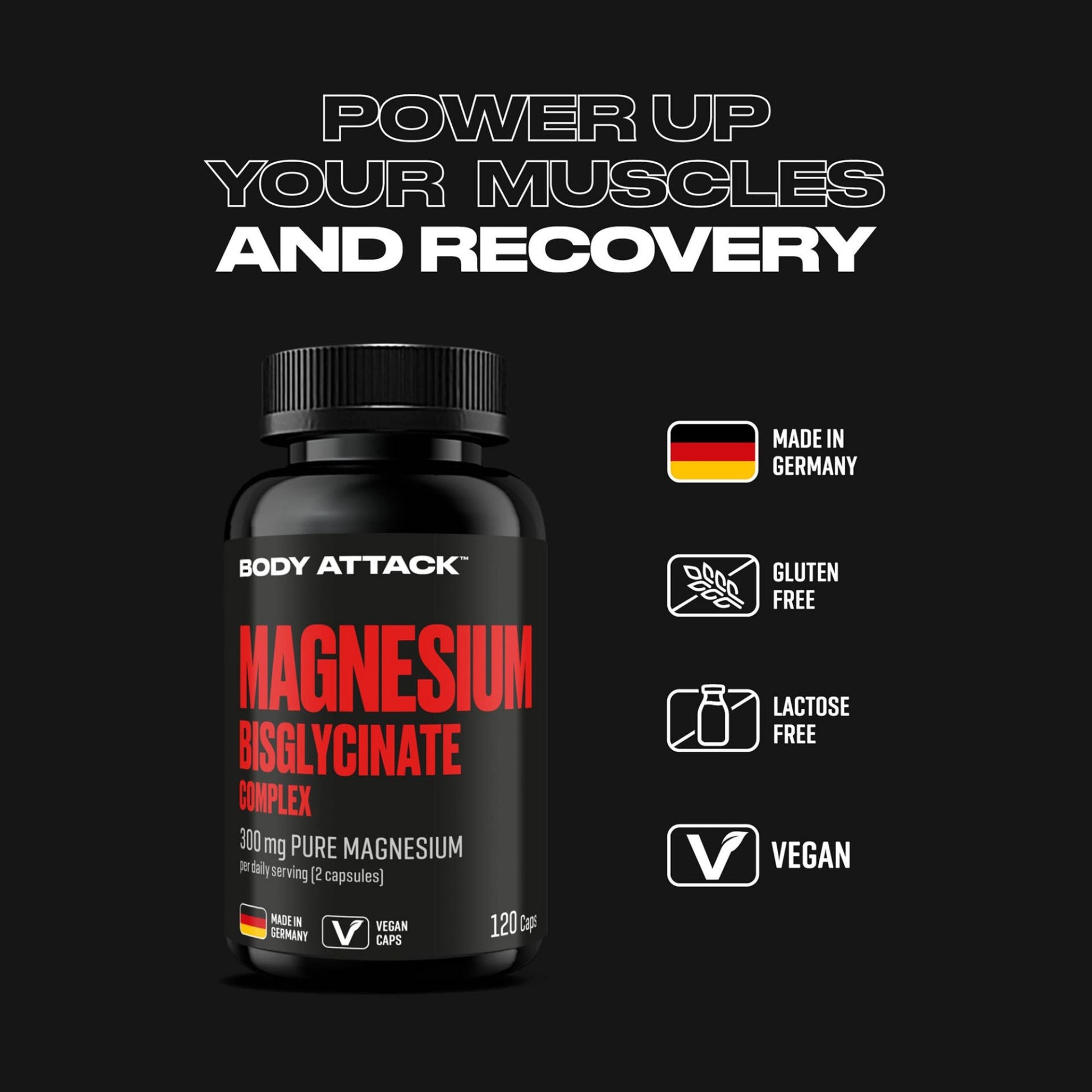 Body Attack Magnesium Bisglycinate Complex · 120 Kapseln