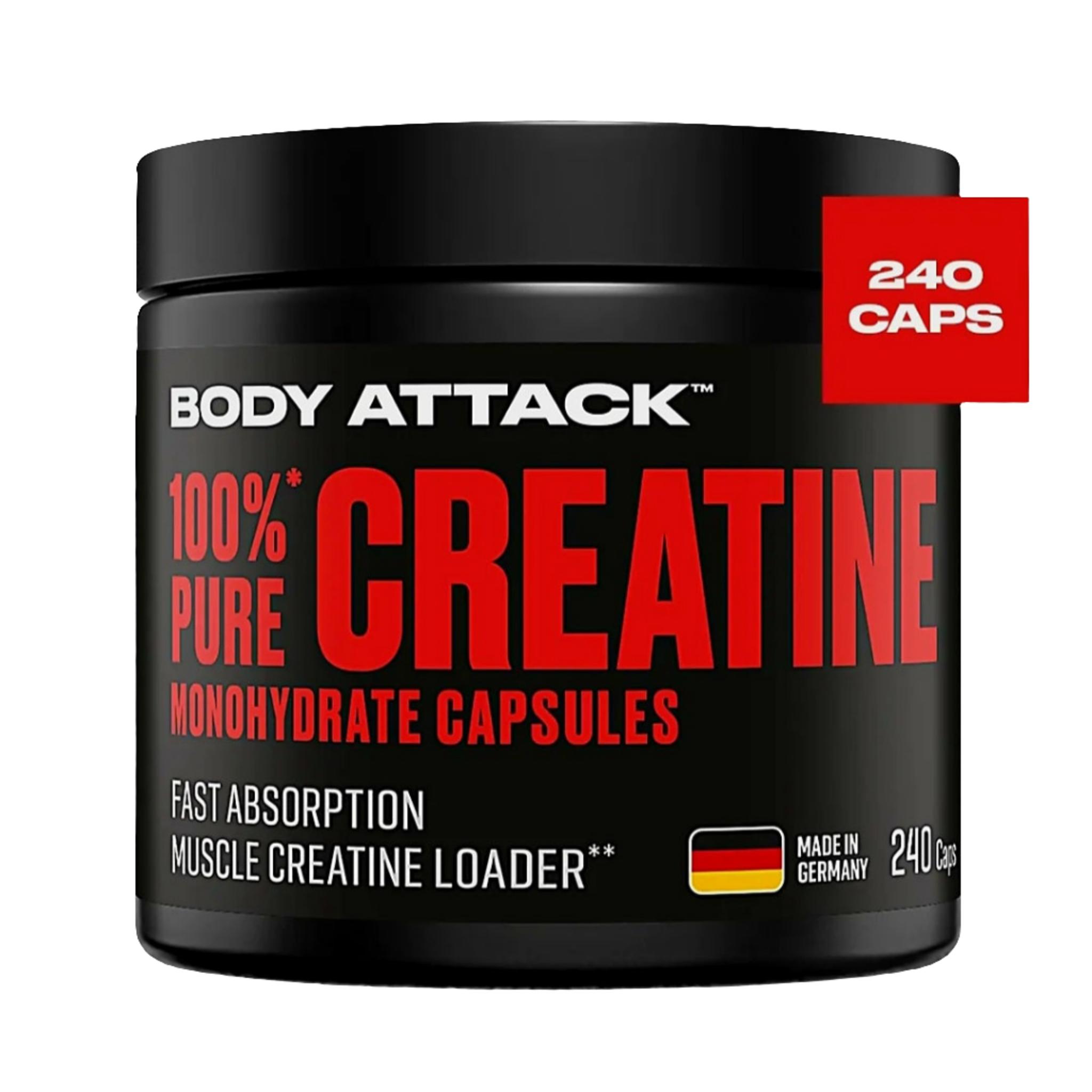 Body Attack 100% Pure Creatine (240 Kapseln)