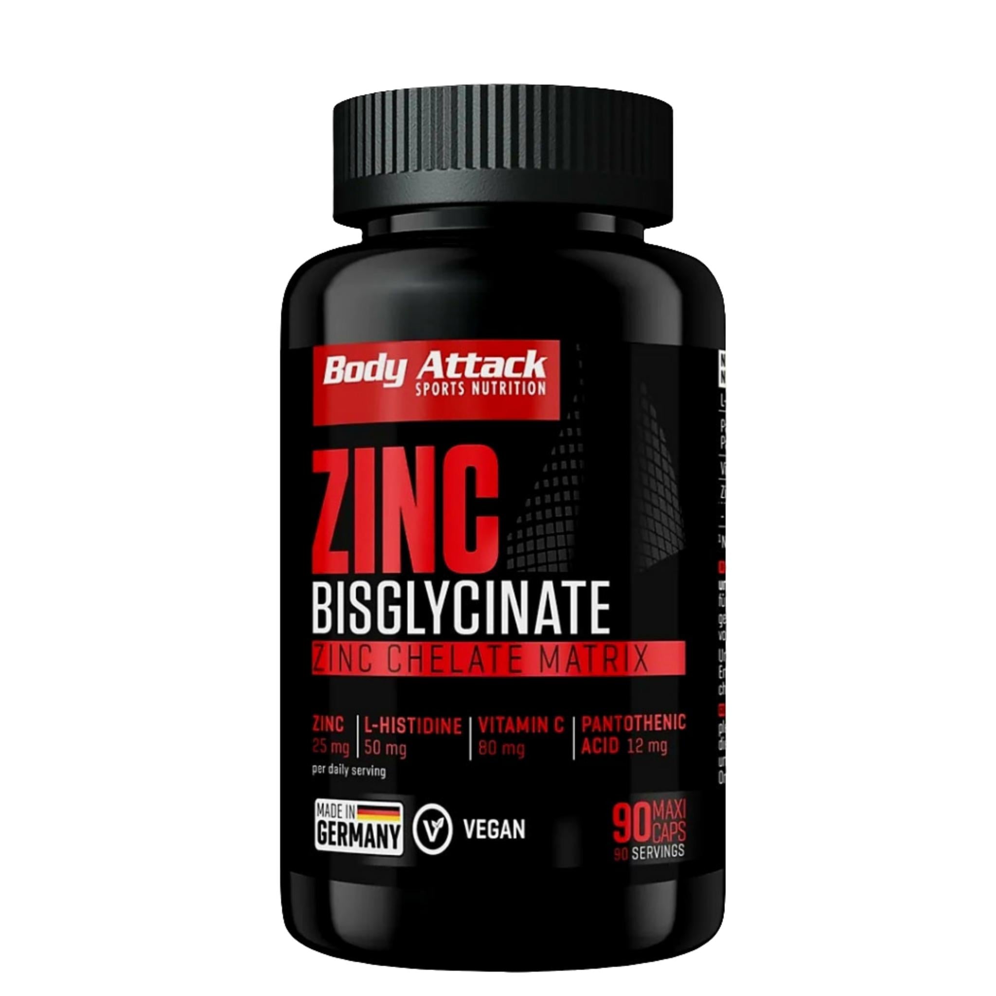 Body Attack Zinc Bisglycinate (90 Kapseln)