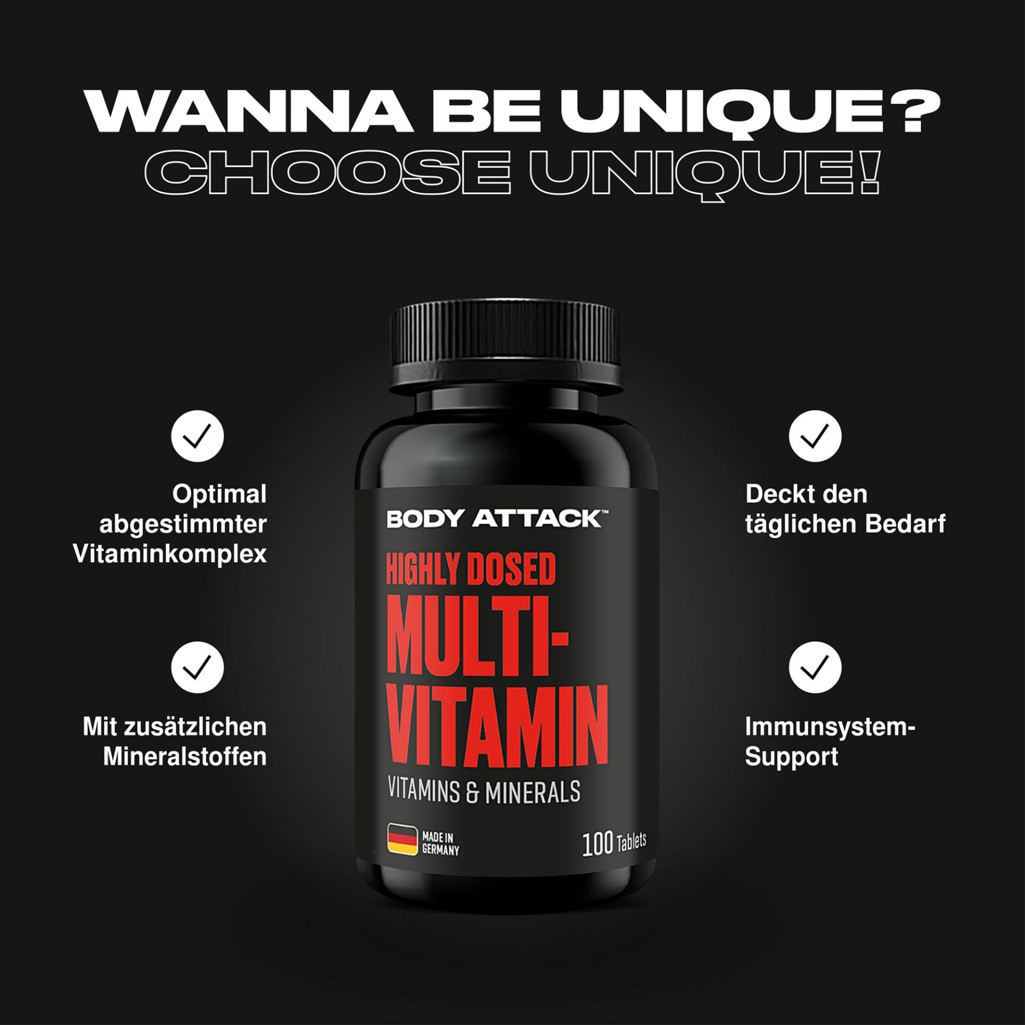 Body Attack Multi Vitamin · 100 Tabletten