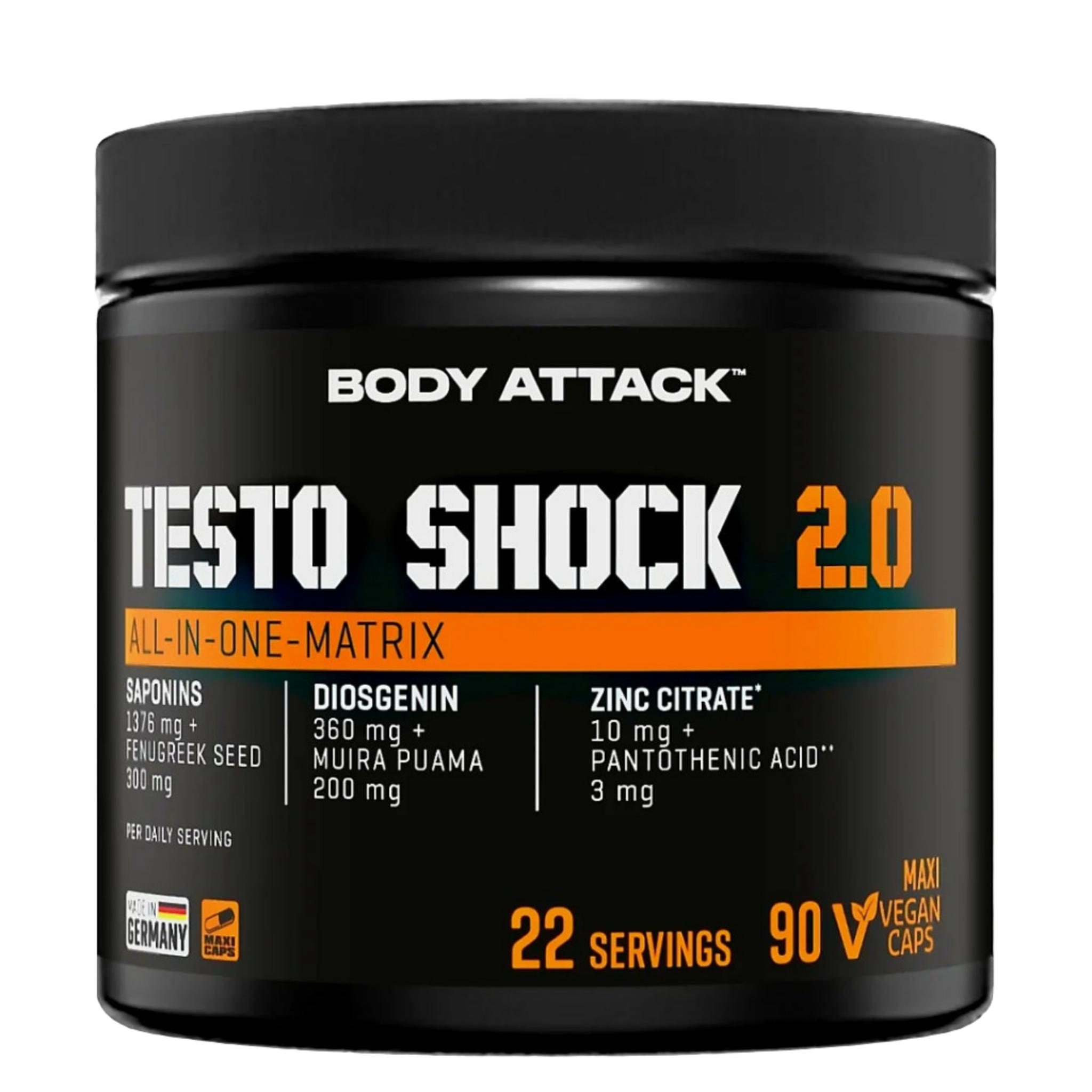 Body Attack TESTO SHOCK 2.0 (90 Kapseln)