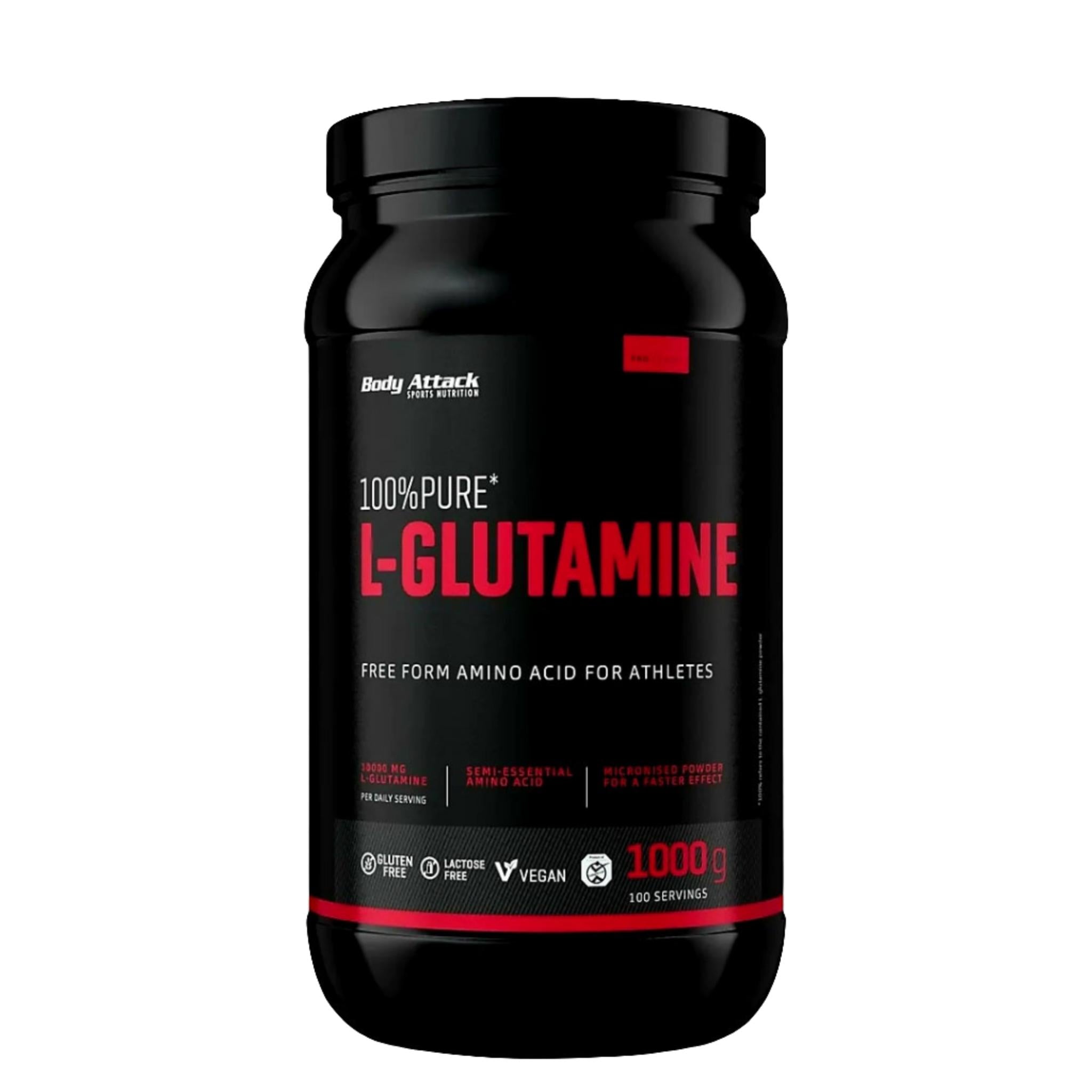 Body Attack 100% Pure L-Glutamine (1000g)
